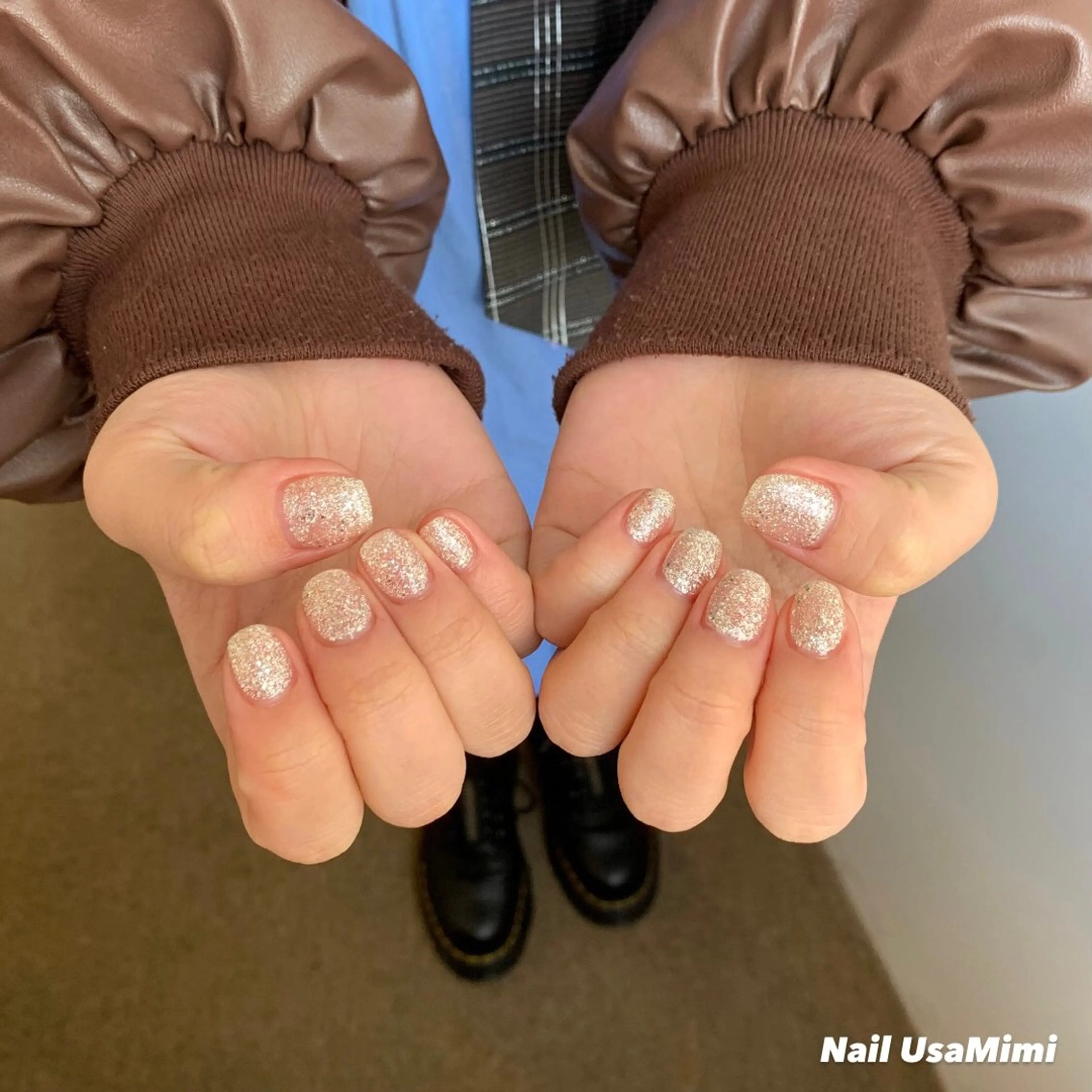 ネイル ジェルネイル マグネットネイル 持ち込み ワンカラーネイル パラジェル 本町ネイルNail UsaMimiのネイルデザイン