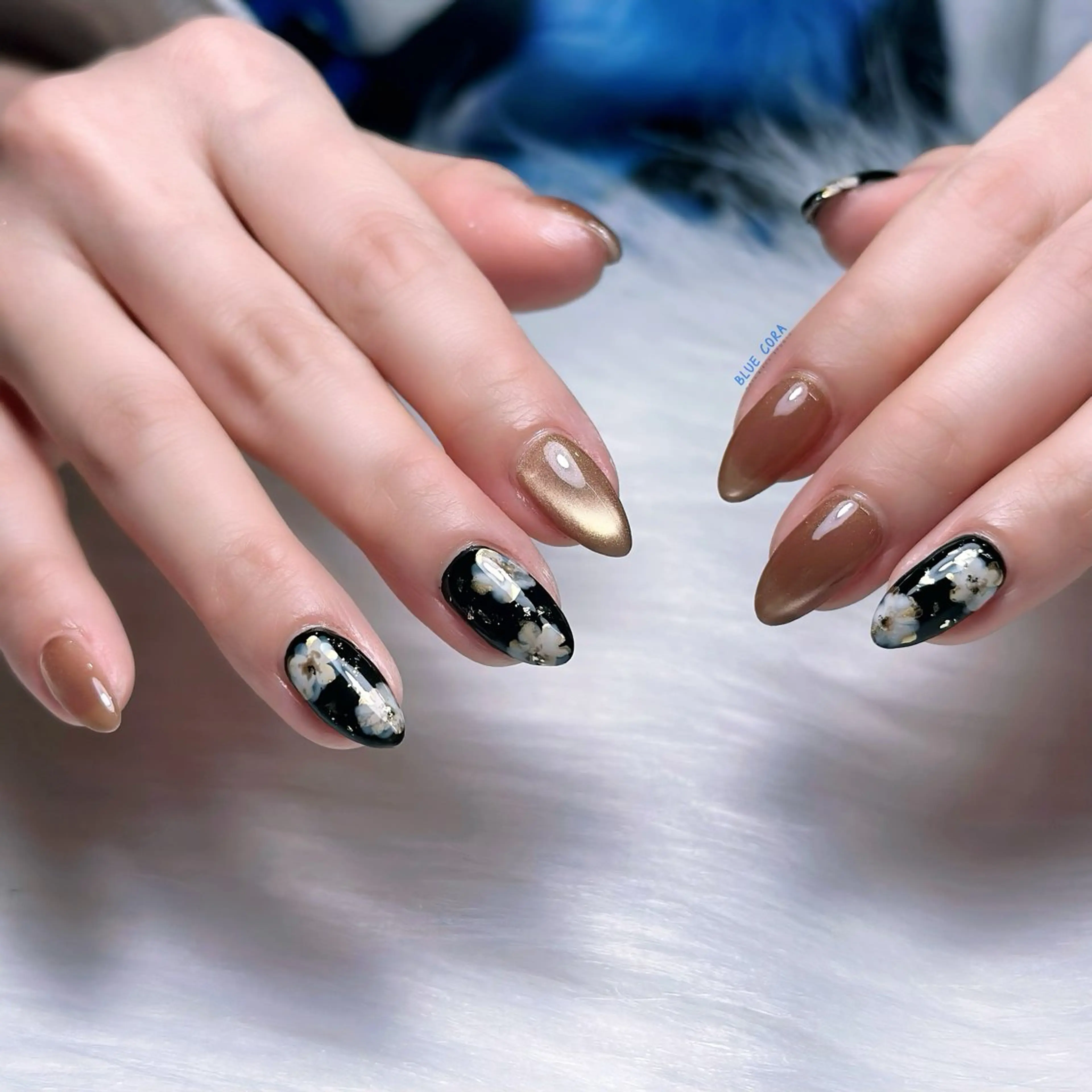 ネイル ハンドネイル ハンドケア BLUE CORAのネイルデザイン