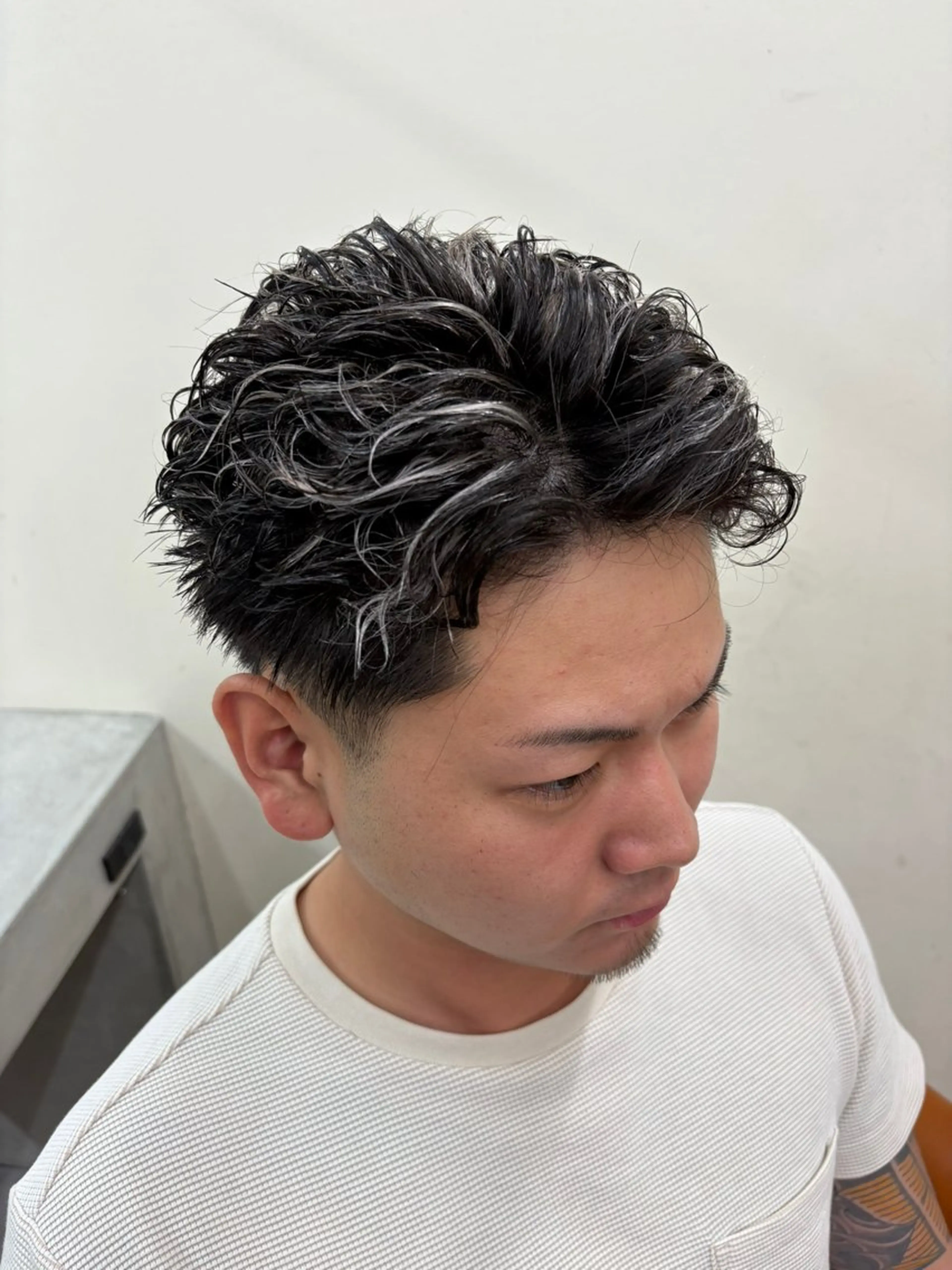 カラー パーマ メンズ カット パーマ 梅田/全パーマ特化/ ケアパーマ/秋本大智のヘアスタイル
