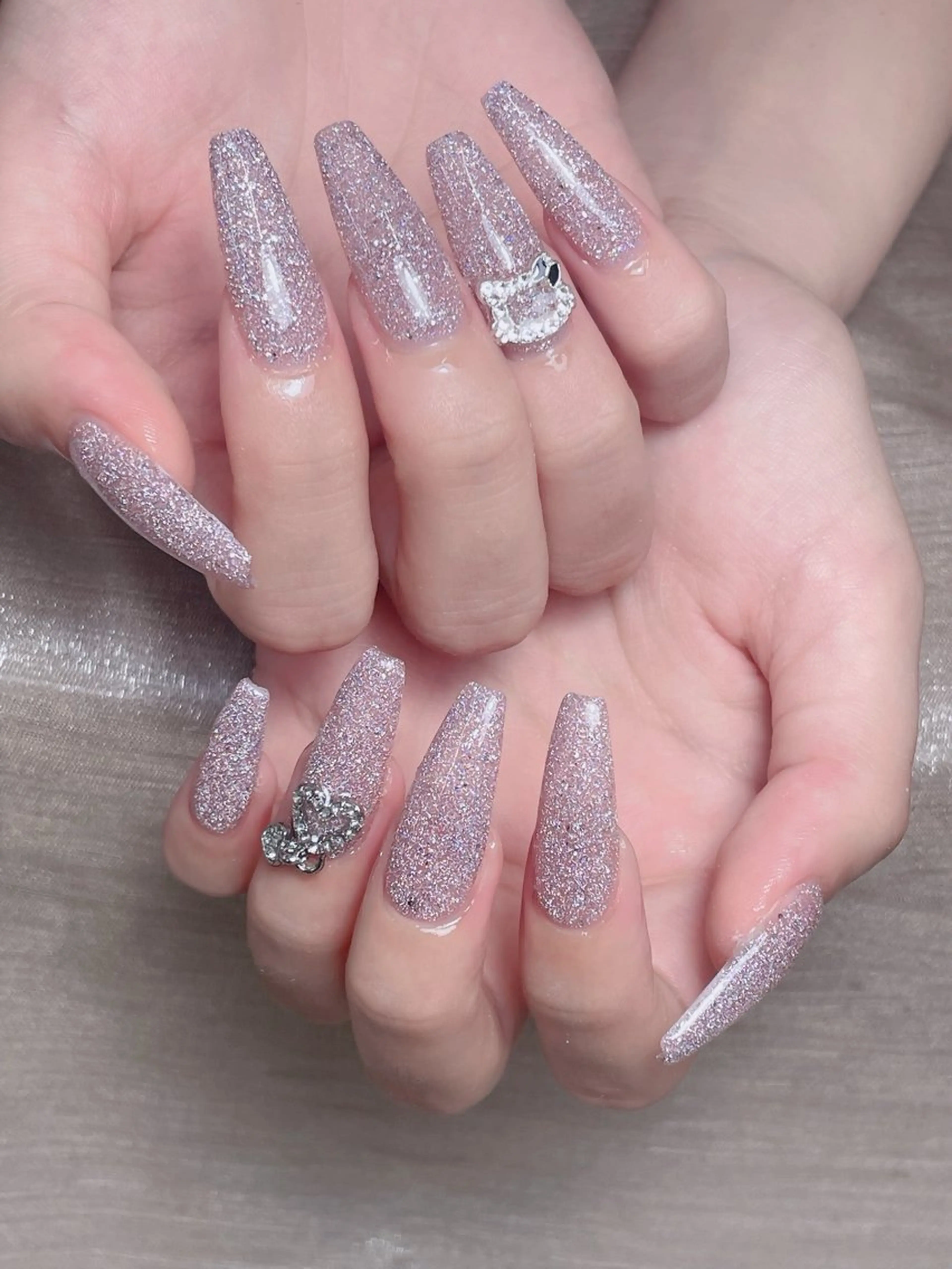 ネイル チークネイル 長さ出し フレンチネイル ジェルネイル ガーリー 中野駅から2分 MEO NAILのネイルデザイン