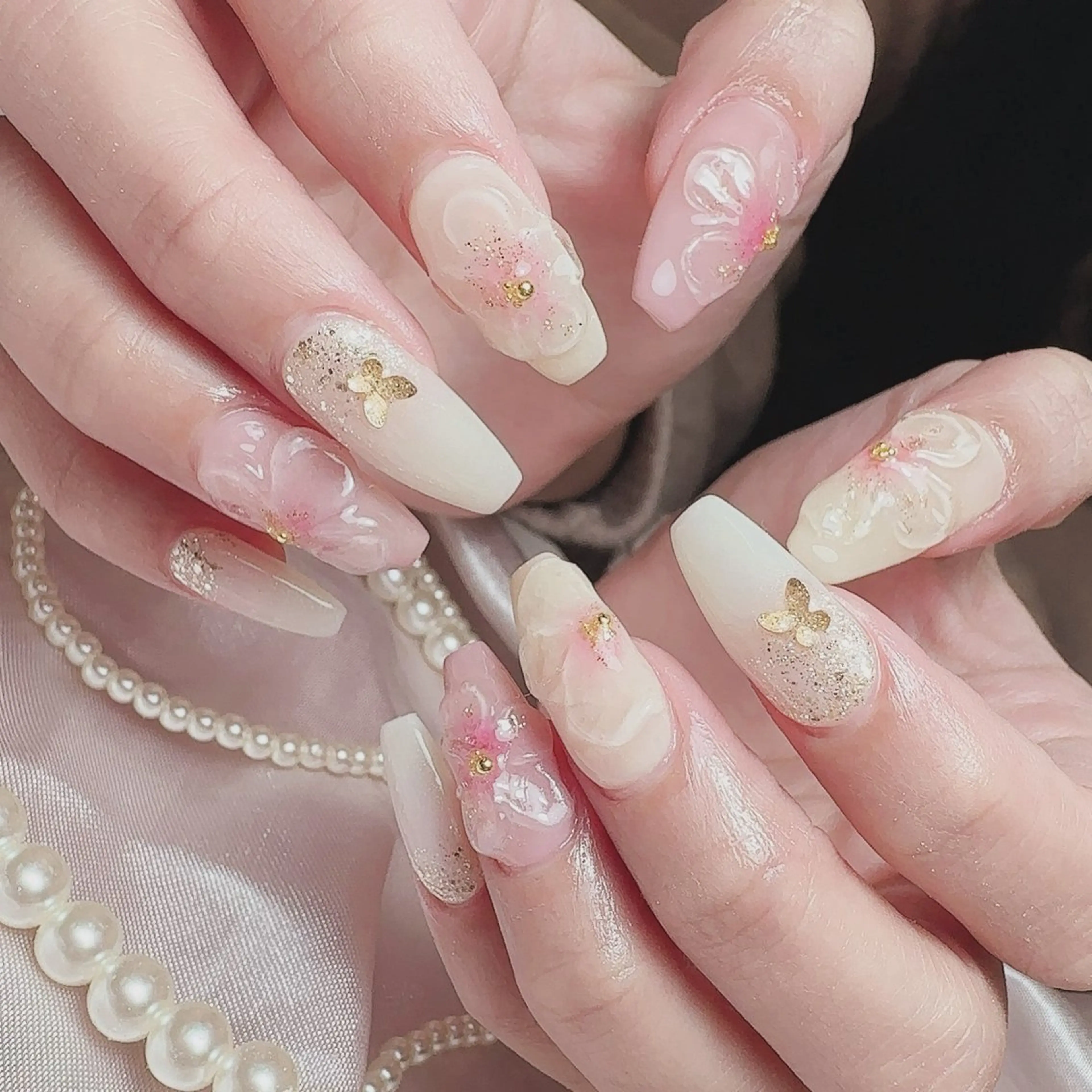 ネイル アートネイル 入学式 ハート マグネットネイル 持ち込み ハンドネイル Nailsalon Mimiy..♡のネイルデザイン