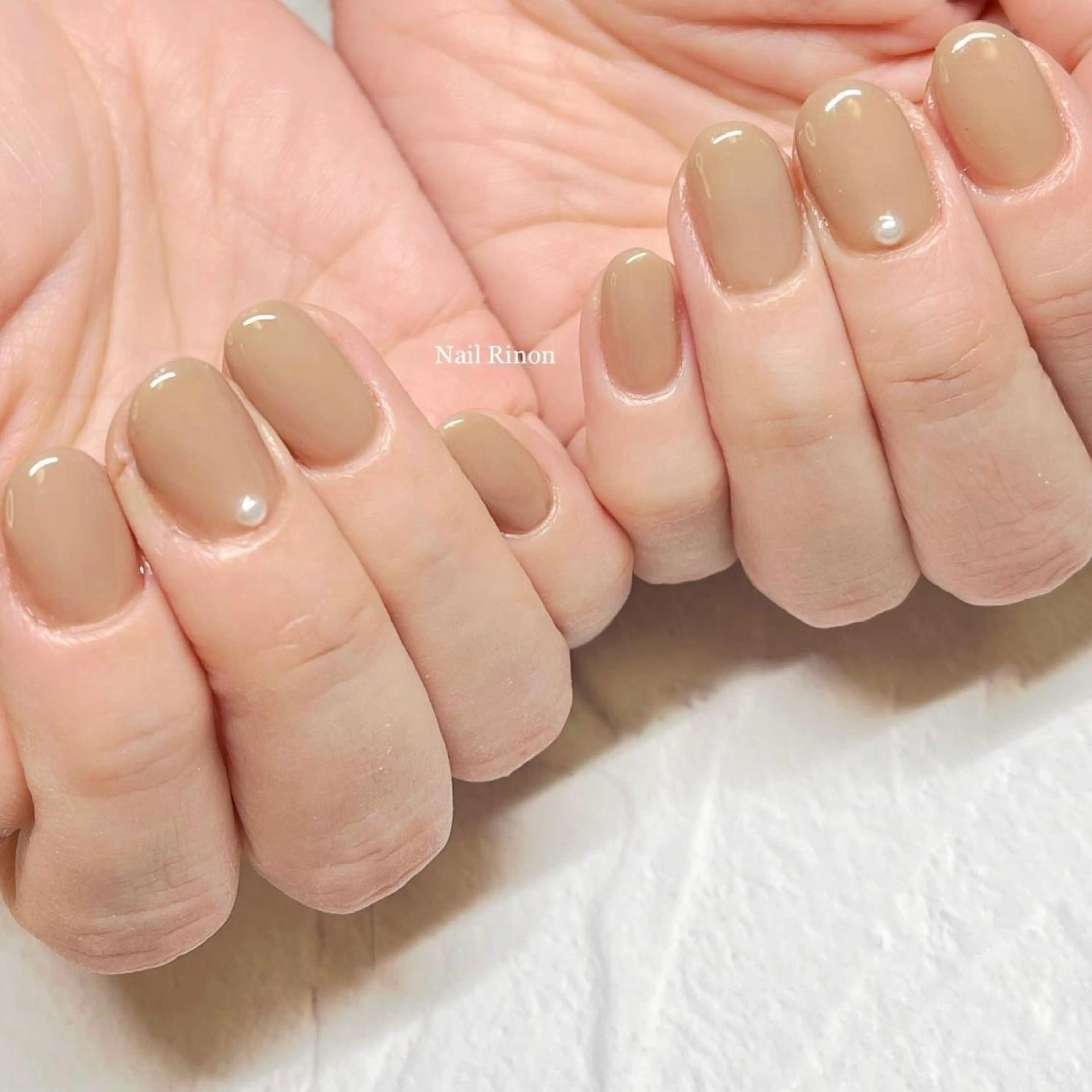 ネイル シンプルネイル バレンタイン ハンドネイル Nail Rinonのネイルデザイン