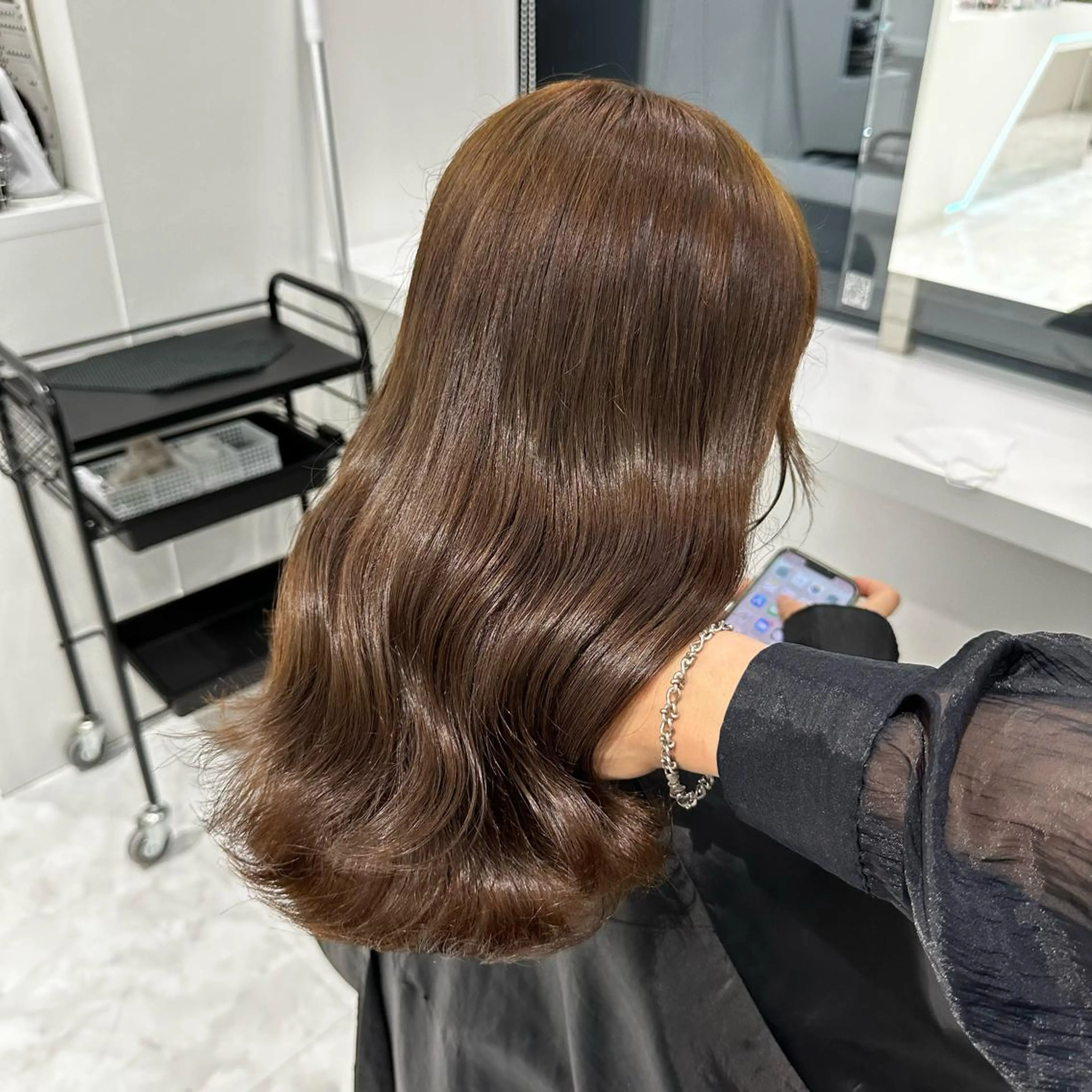 ロング カラー カット ヘアカラー トリートメント ヘッドスパ ヘアセット ♡上品韓国髪♡ブラ ウン/SAYATOのヘアスタイル