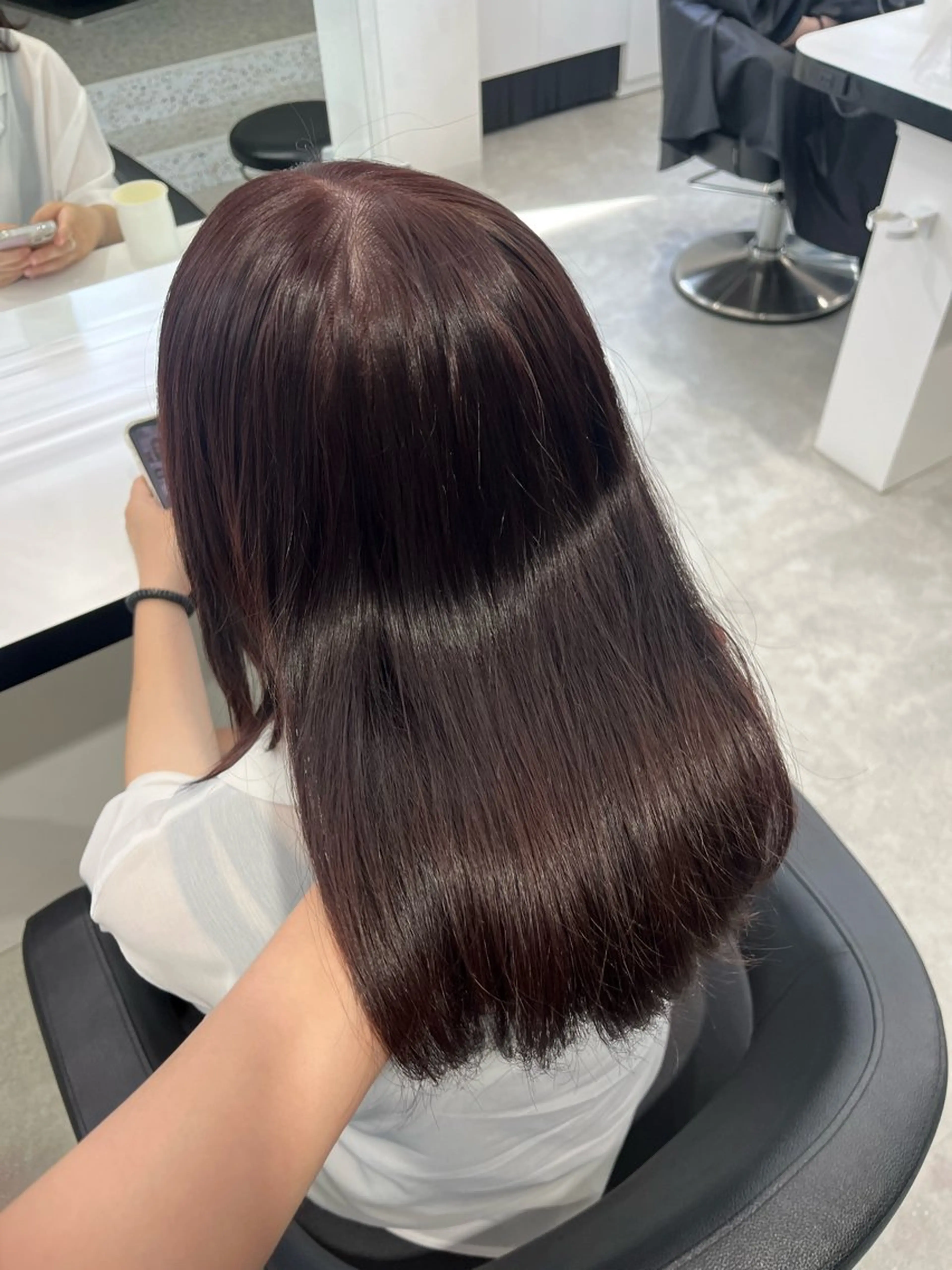 ミディアム カラー みう/仙台/暖色/ 艶髪/顔周りカット/のヘアスタイル