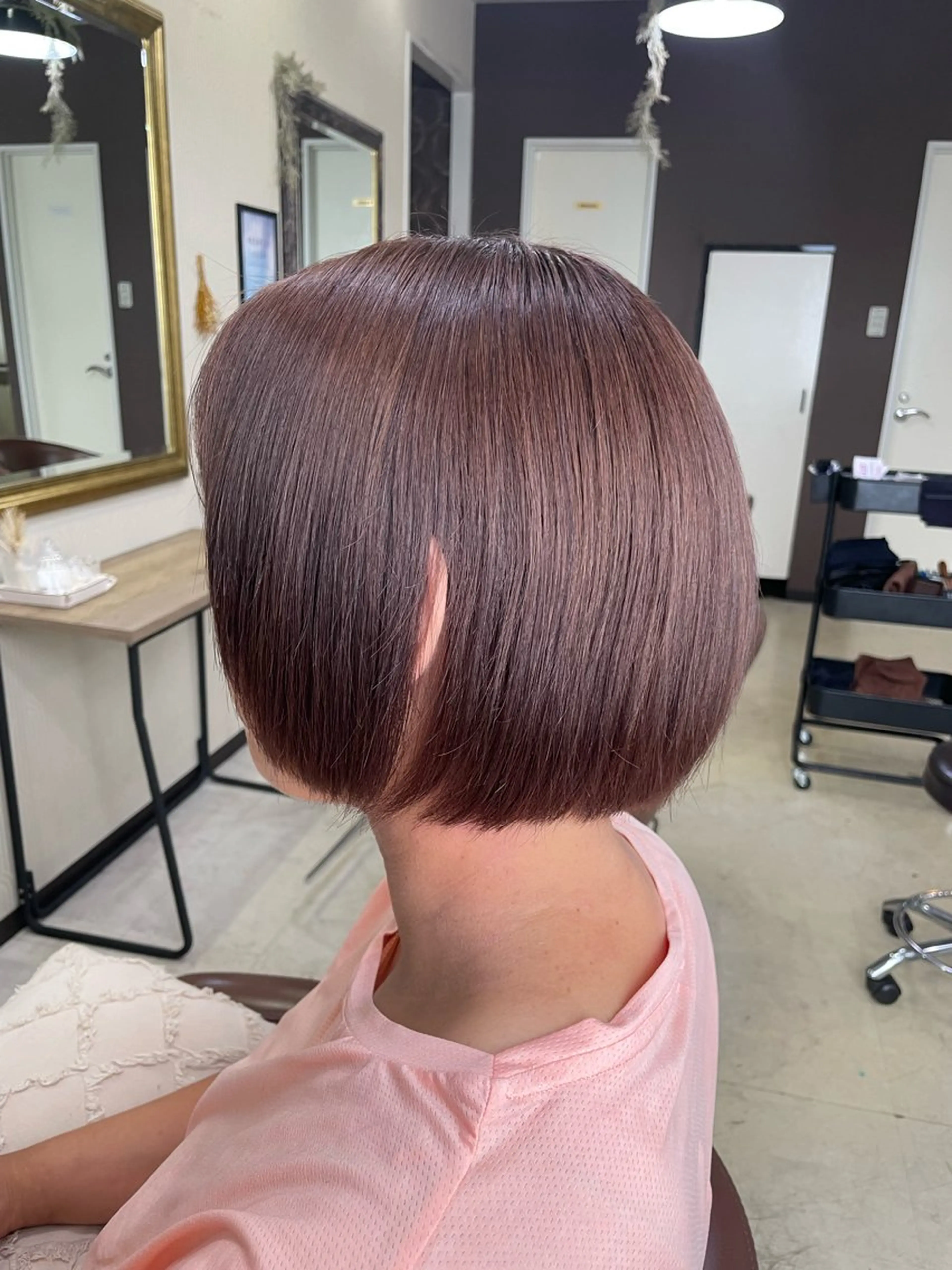 ショート ピンクブラウン ボブ feliz🤍 RINAのマツエク・マツパデザイン