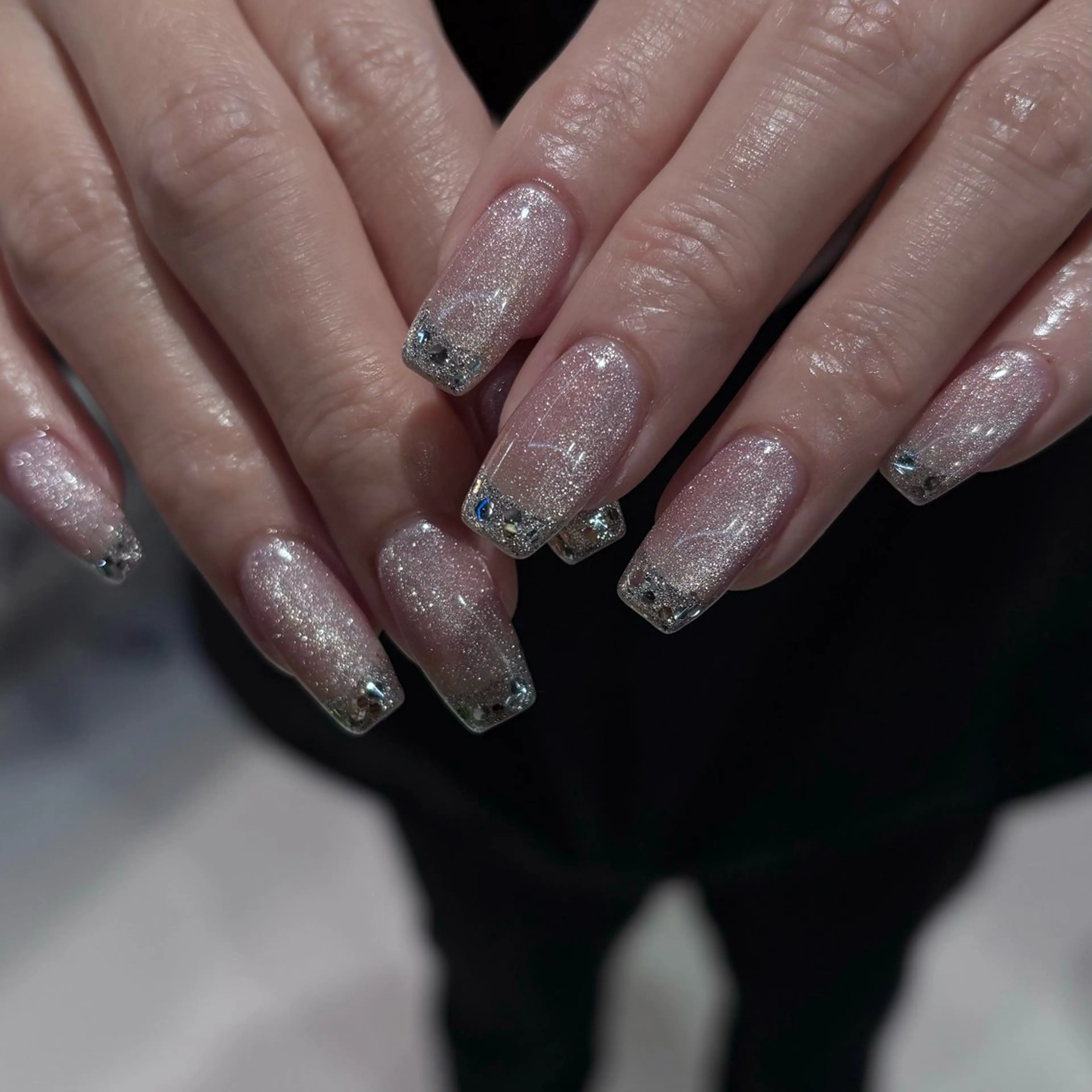 ネイル フレンチネイル ガラスフレンチ CLALA Makoのネイルデザイン