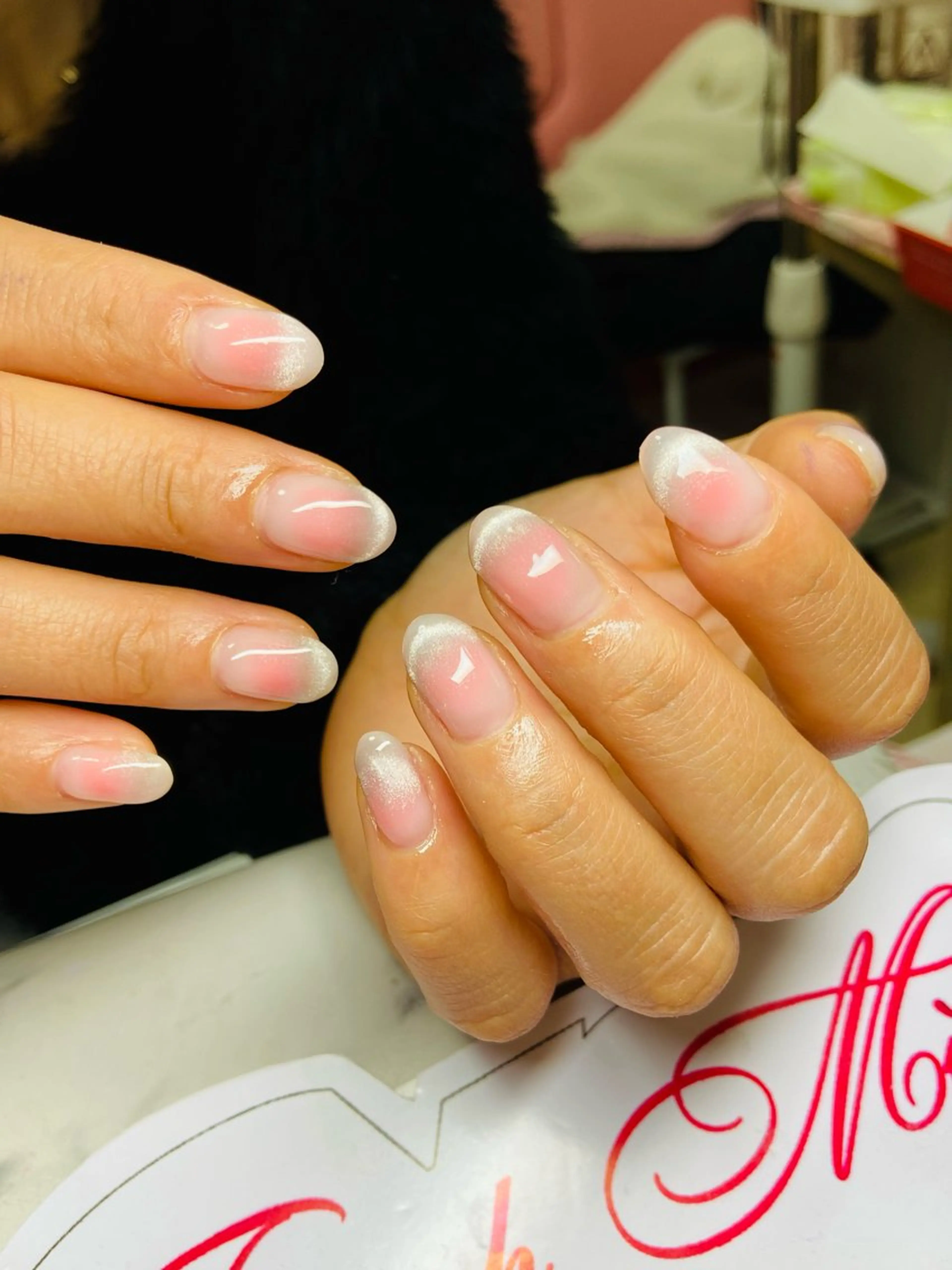 ネイル フレンチネイル マグネットネイル マグネットフレンチ HandSnail自宅サロン所属・HandSnail 座間自宅ネイルサロンのネイルデザイン