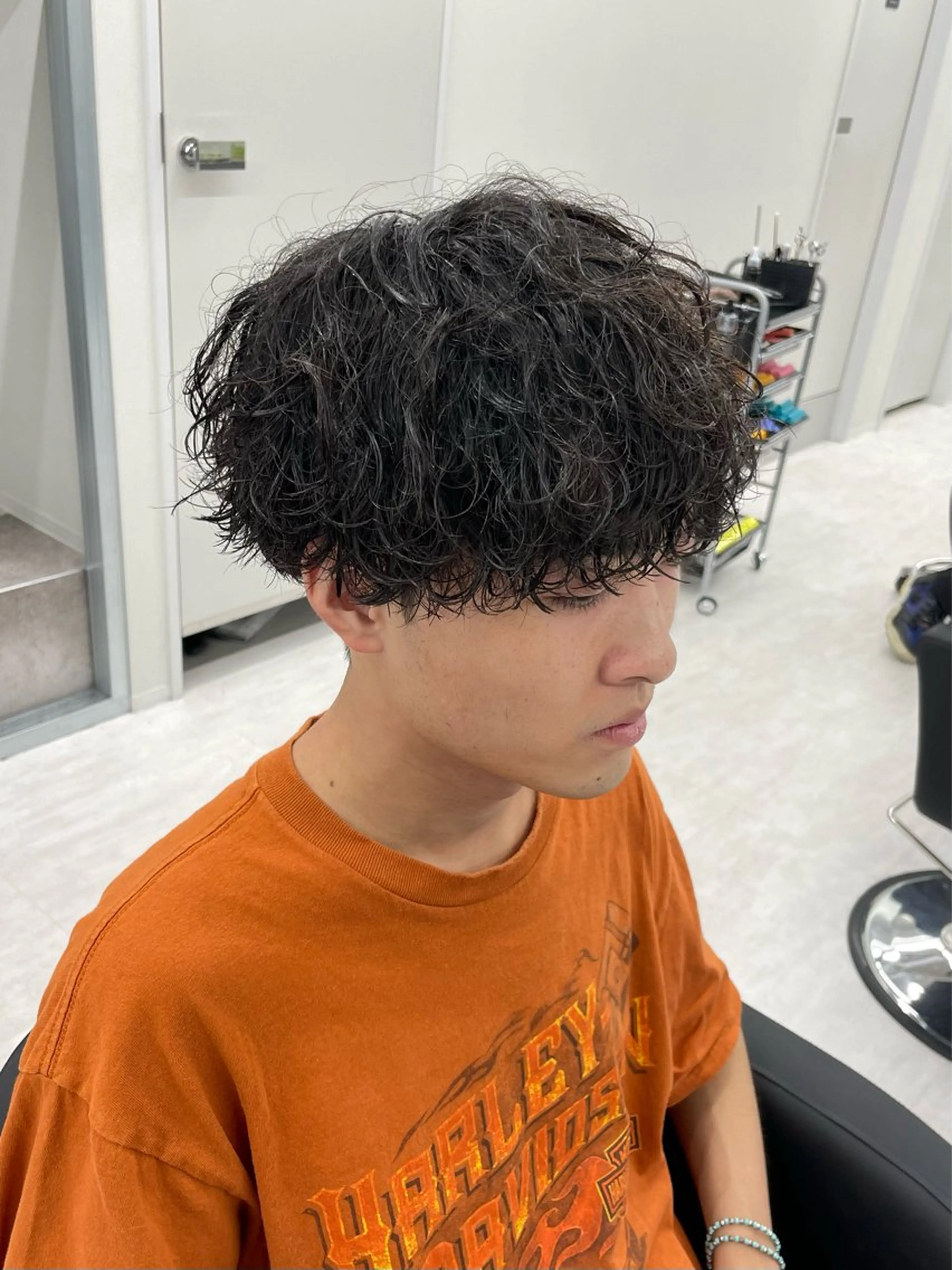 パーマ メンズ メンズパーマ 波巻きパーマ カット パーマ 福永速人 /メンズパーマのヘアスタイル