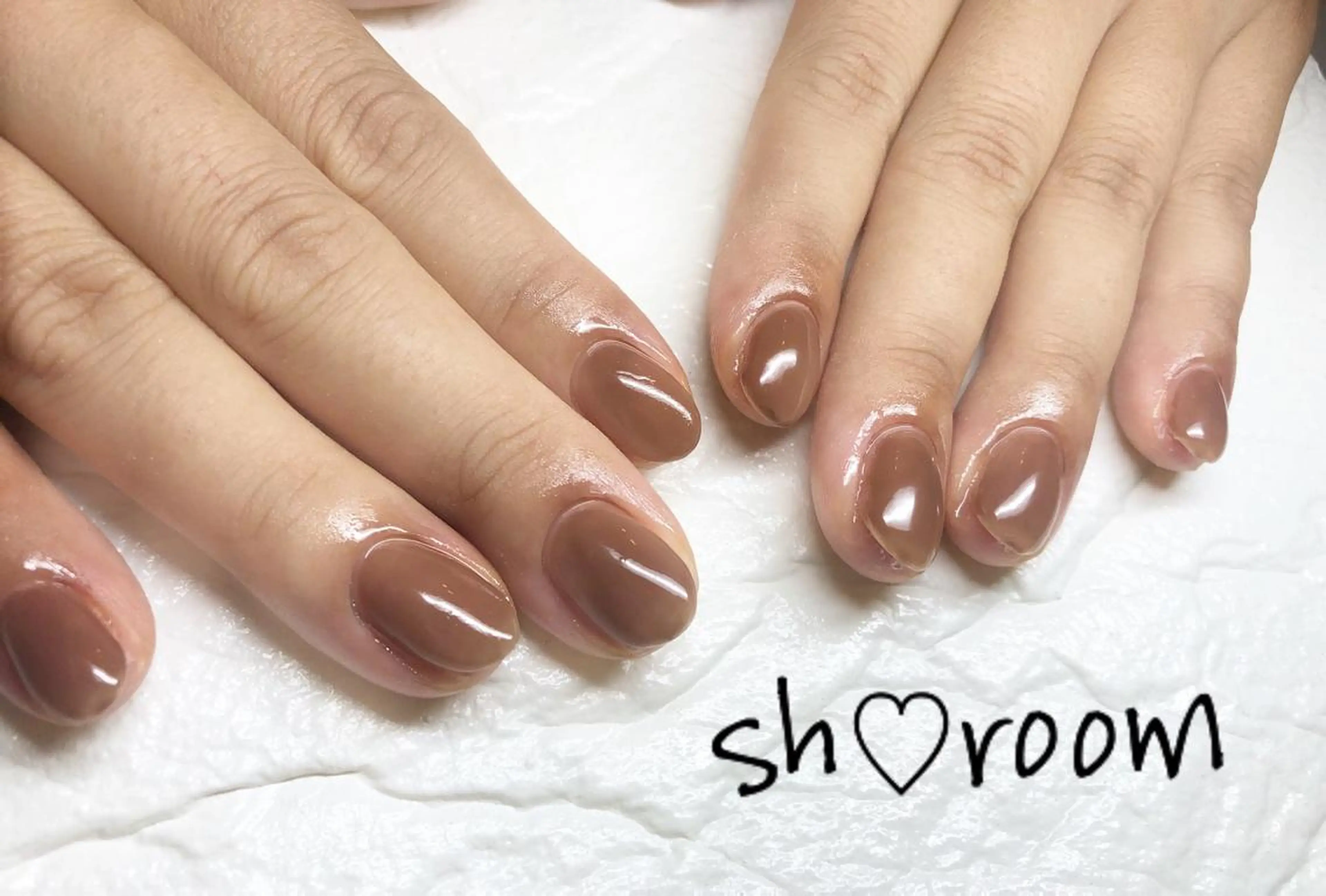 ネイル ブラウン ワンカラーネイル Nail salon Ruuのネイルデザイン
