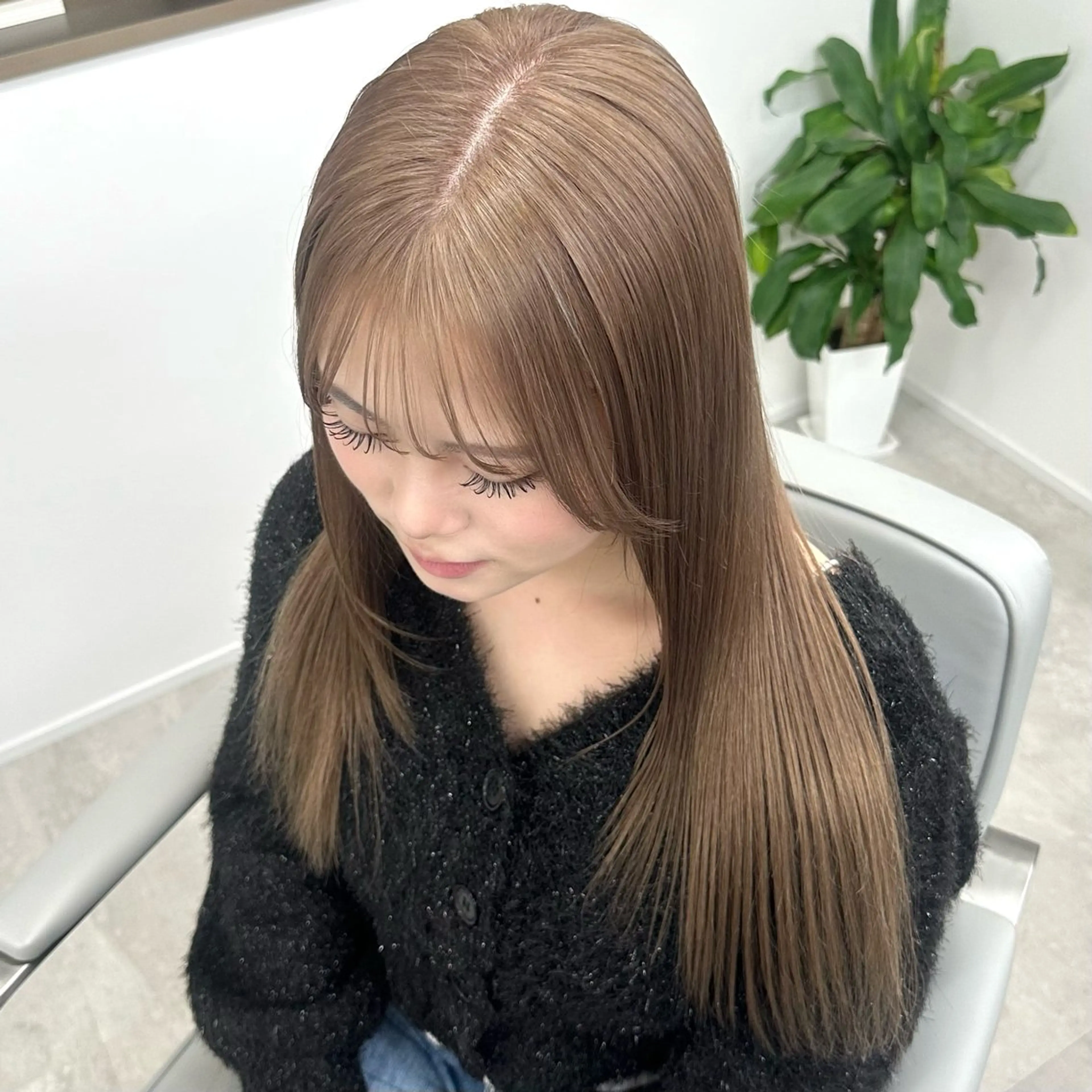 セミロング カラー ヘアカラー トリートメント ブリーチ/ベージュ /natsumiのヘアスタイル