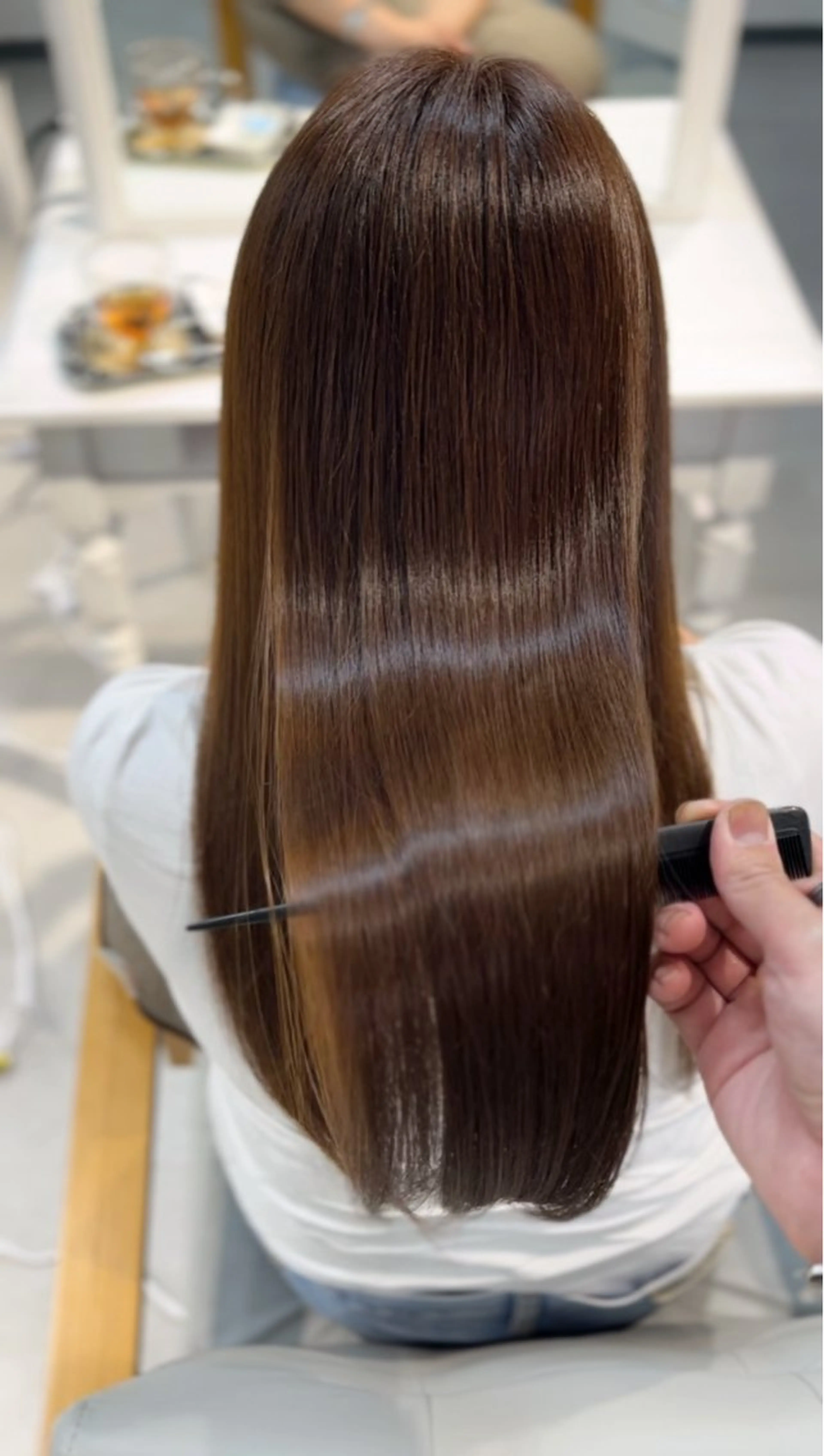 ロング カラー パーマ 髪質改善 縮毛矯正 ストレートパーマ カット ヘアカラー 縮毛矯正 トリートメント 横野 孝志のヘアスタイル