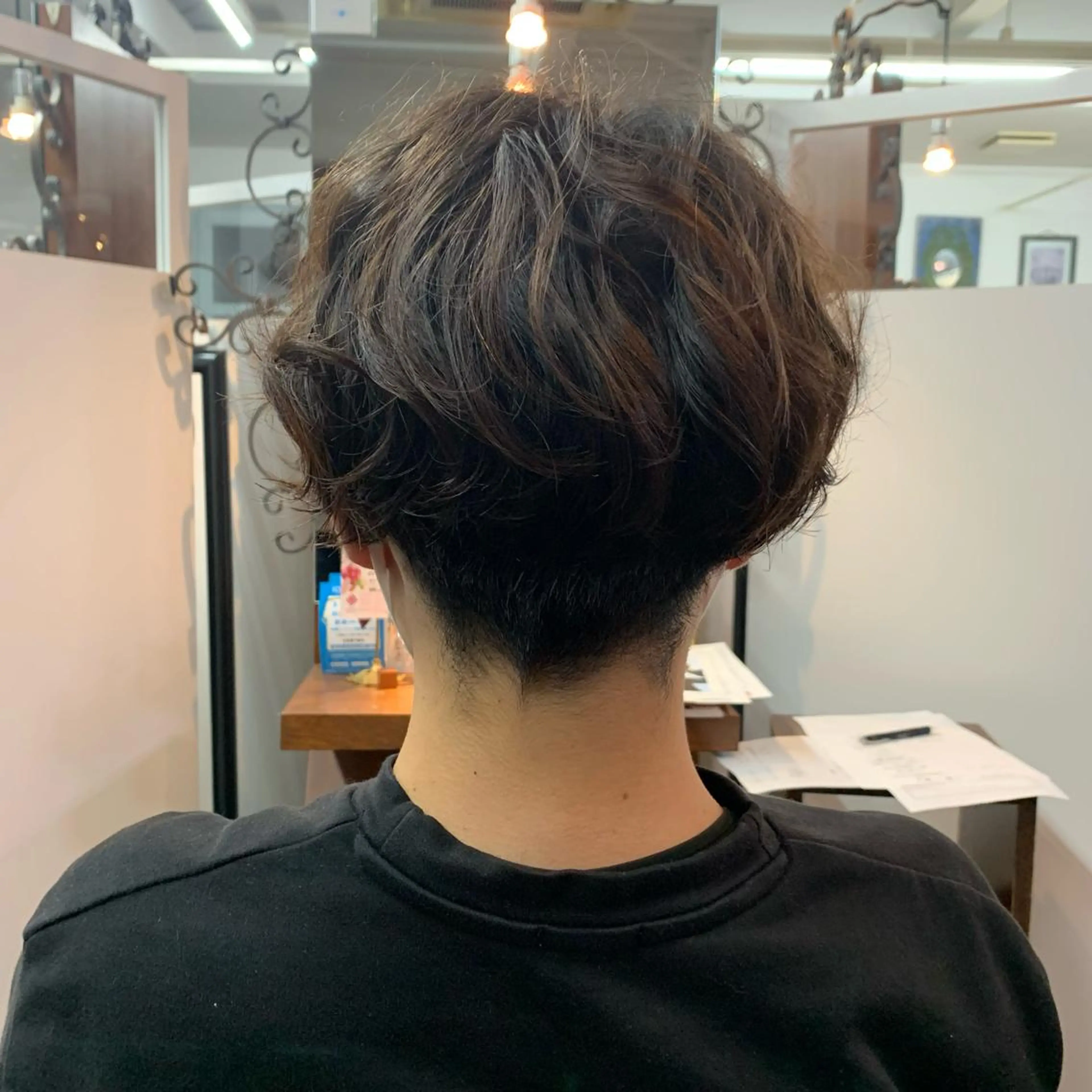 ミディアム パーマ メンズ 月館 怜奈のヘアスタイル
