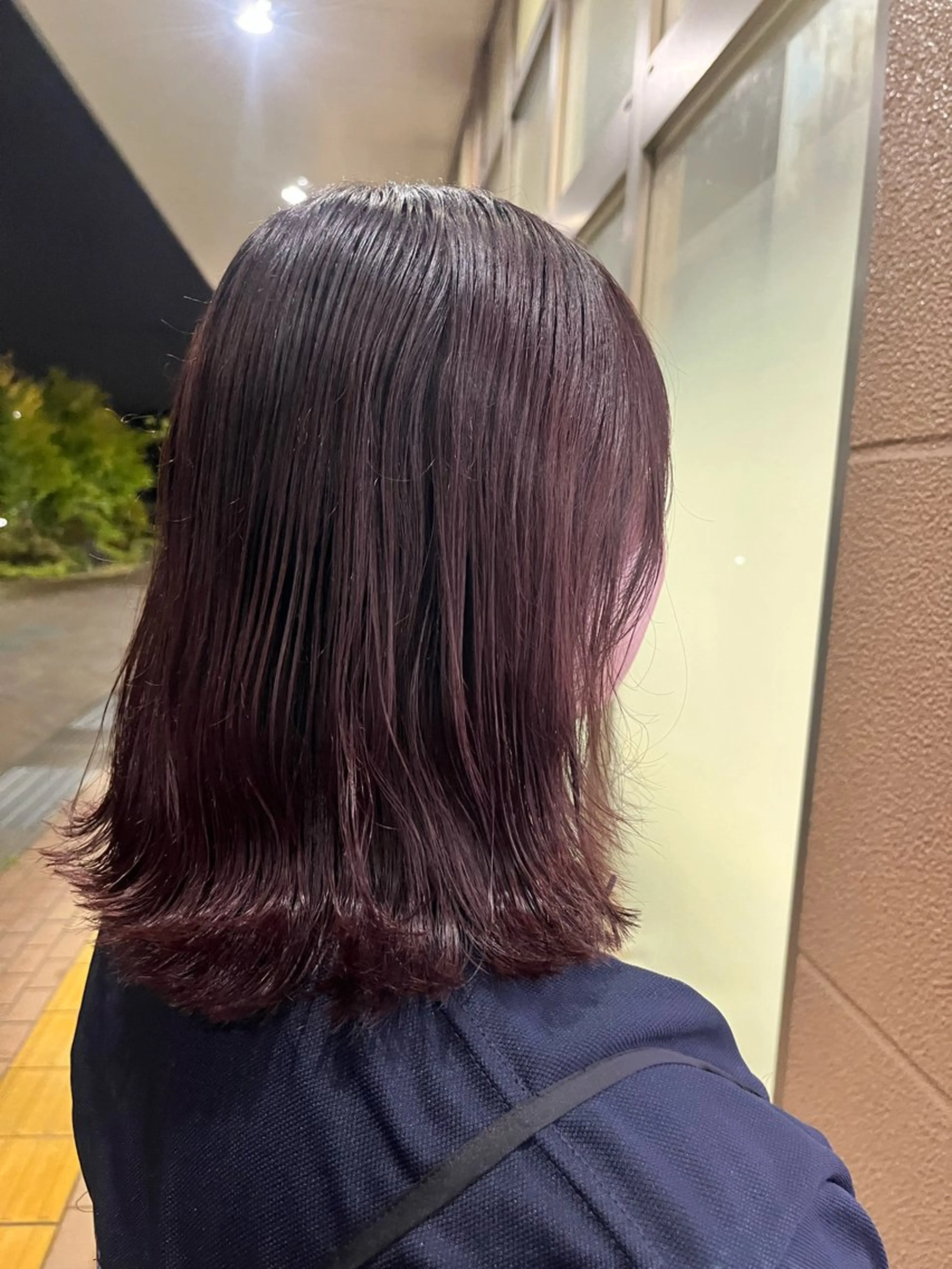 ミディアム カラー ブリーチ ブラウンカラー ブリーチなしカラー レッドカラー 加藤 奈菜のヘアスタイル