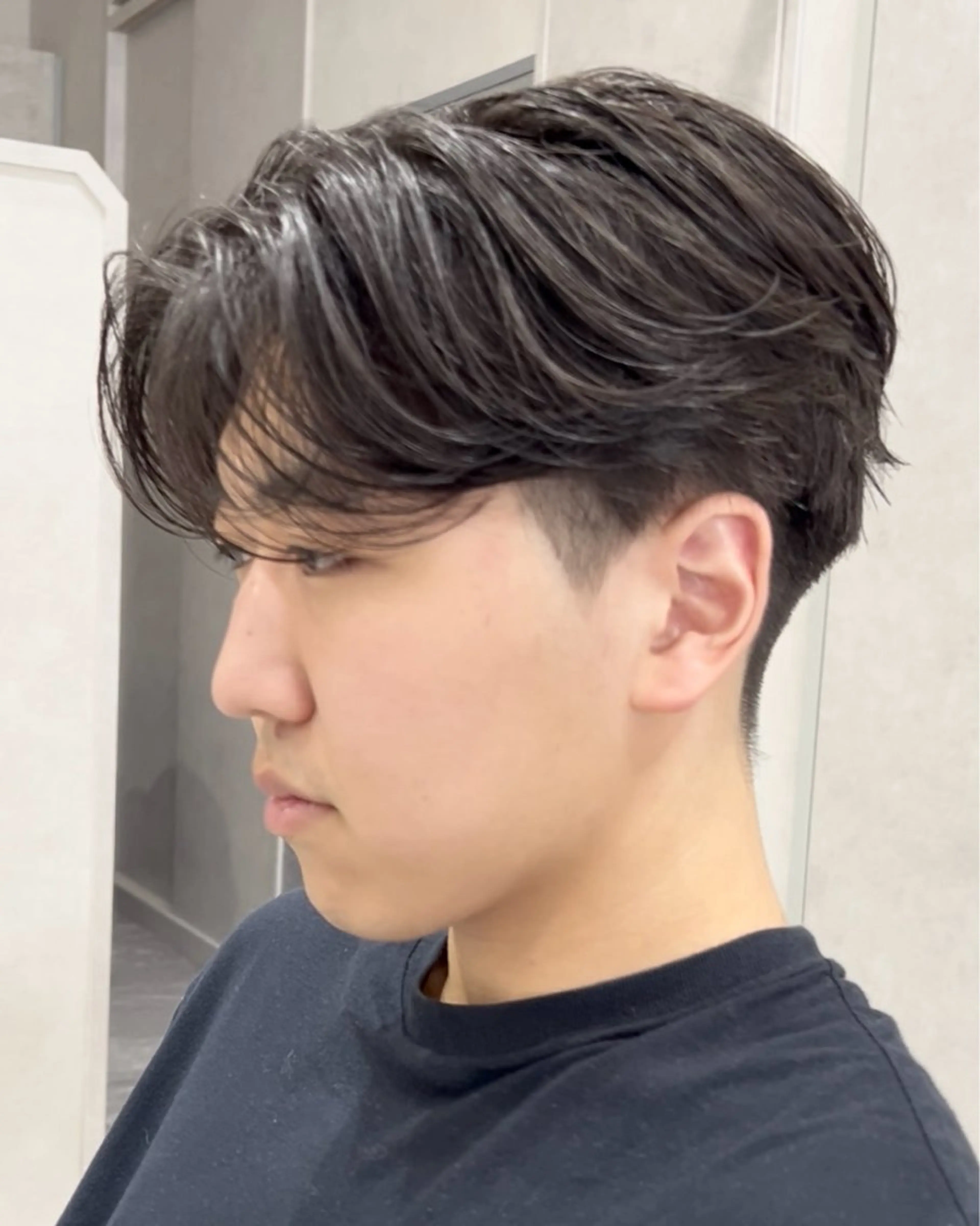 パーマ メンズ カット 縮毛矯正 毛流れ/メンズパーマ kanata/溝の口のヘアスタイル