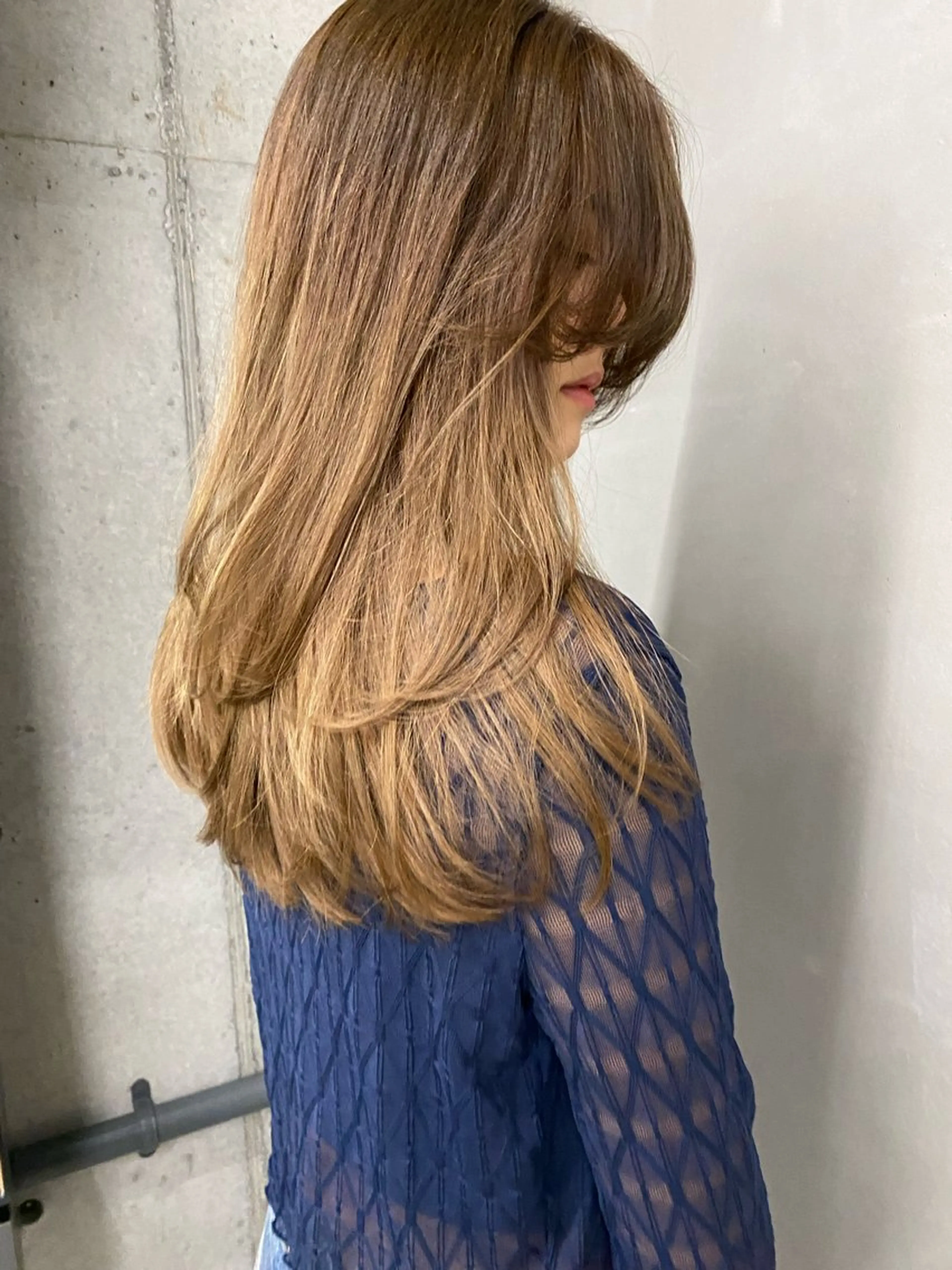 セミロング カラー カット ヘアカラー トリートメント レイヤー/柔色 カラー/SAkiのヘアスタイル