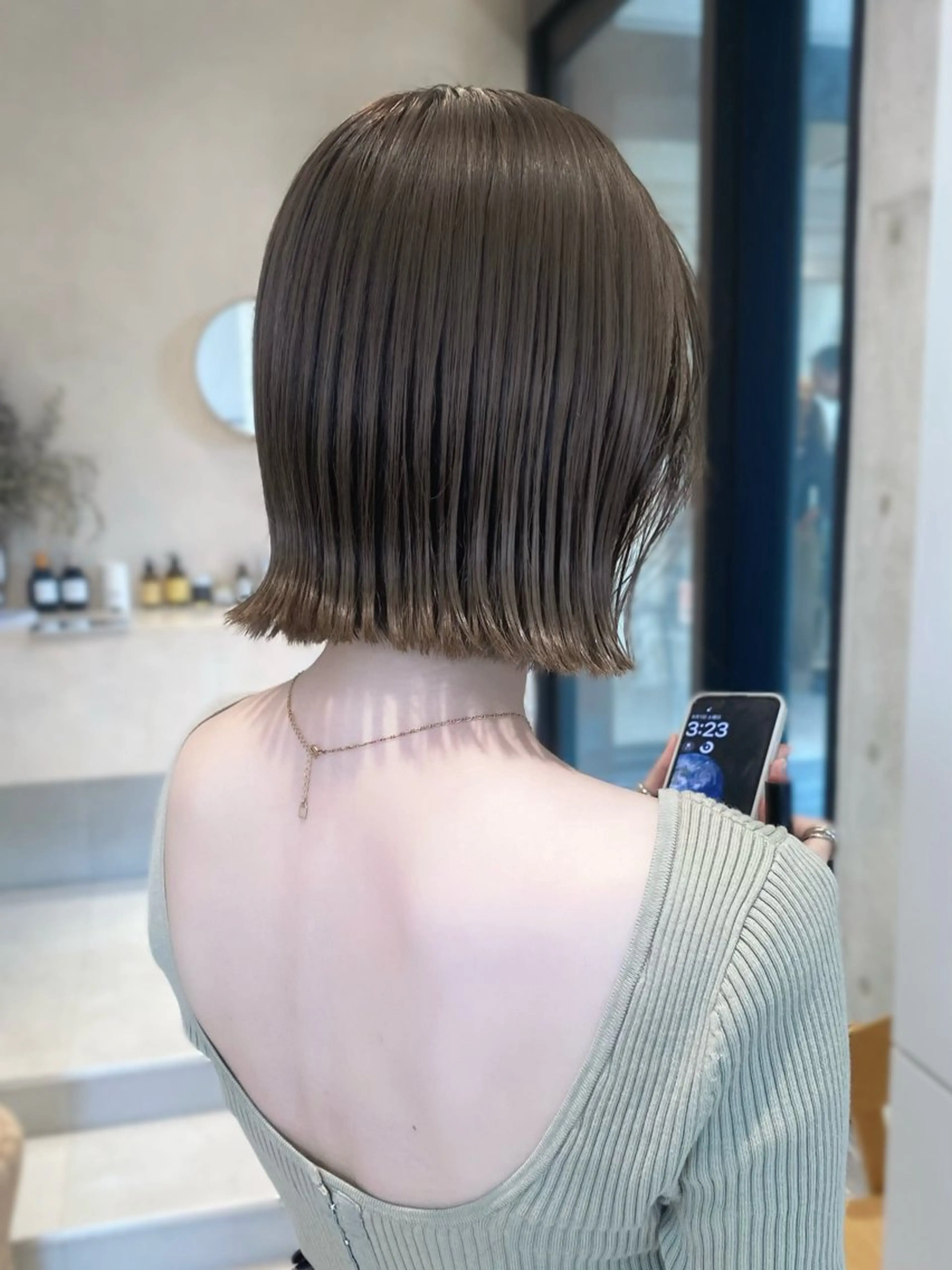 カラー ボブ/ミニボブ 透明感カラーkadoのヘアスタイル