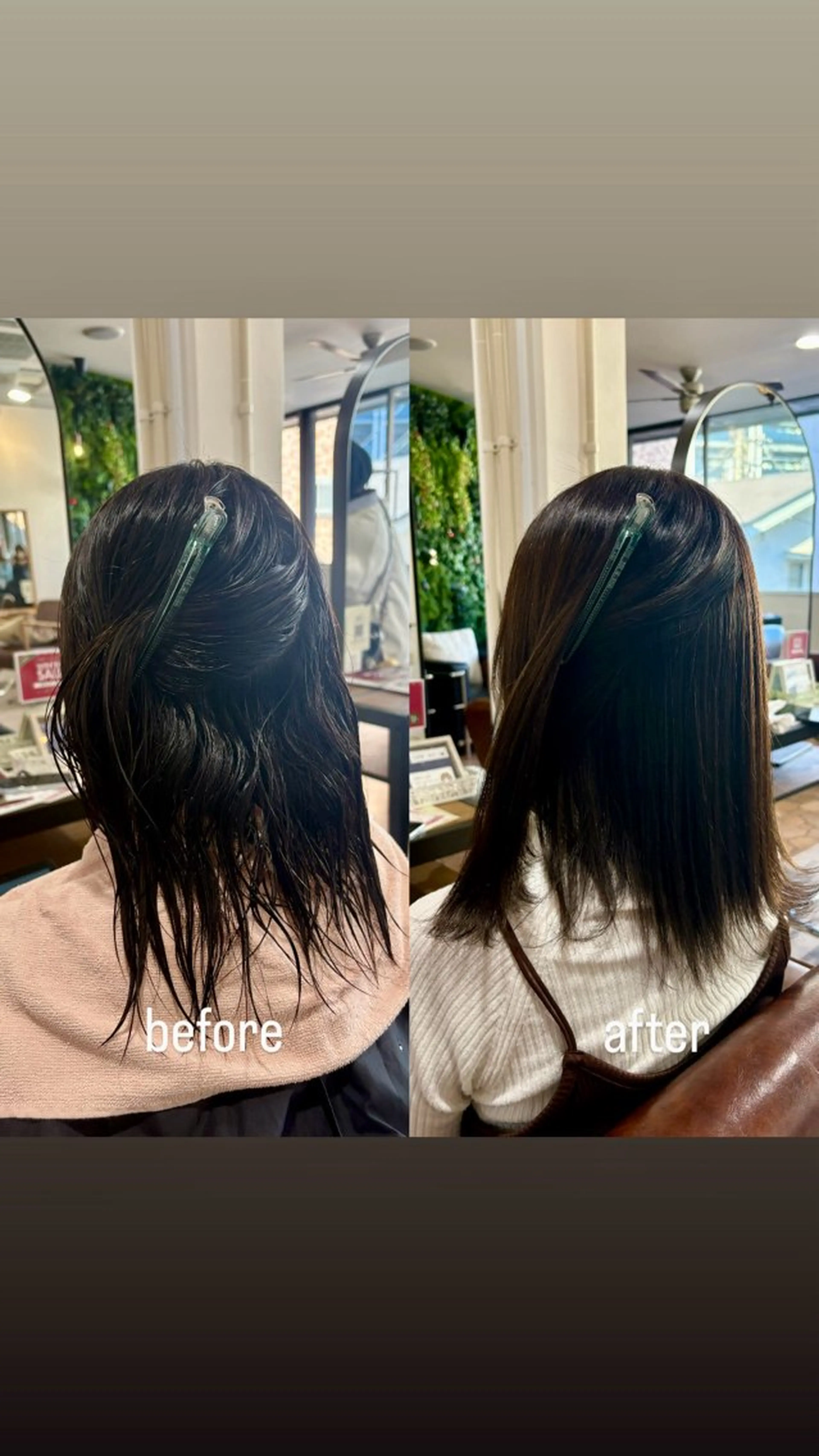 ミディアム カット 縮毛矯正 クセ/うねり改善/ 縮毛矯正🫧ゆりのヘアスタイル