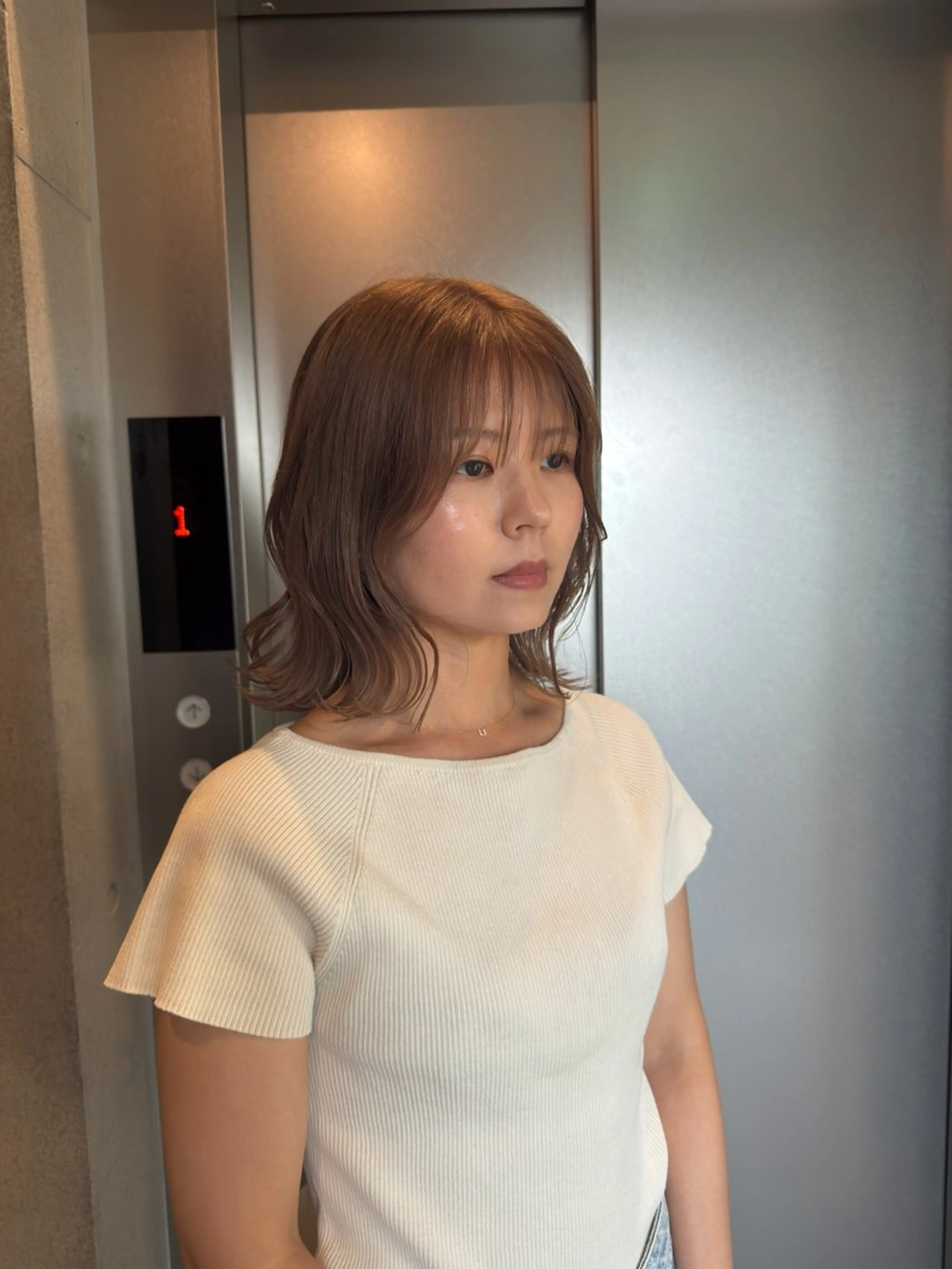 ロング カラー カット ヘアカラー トリートメント ヘッドスパ 柔め透明感血色カラー 暖色/レイヤー/ゆいのヘアスタイル