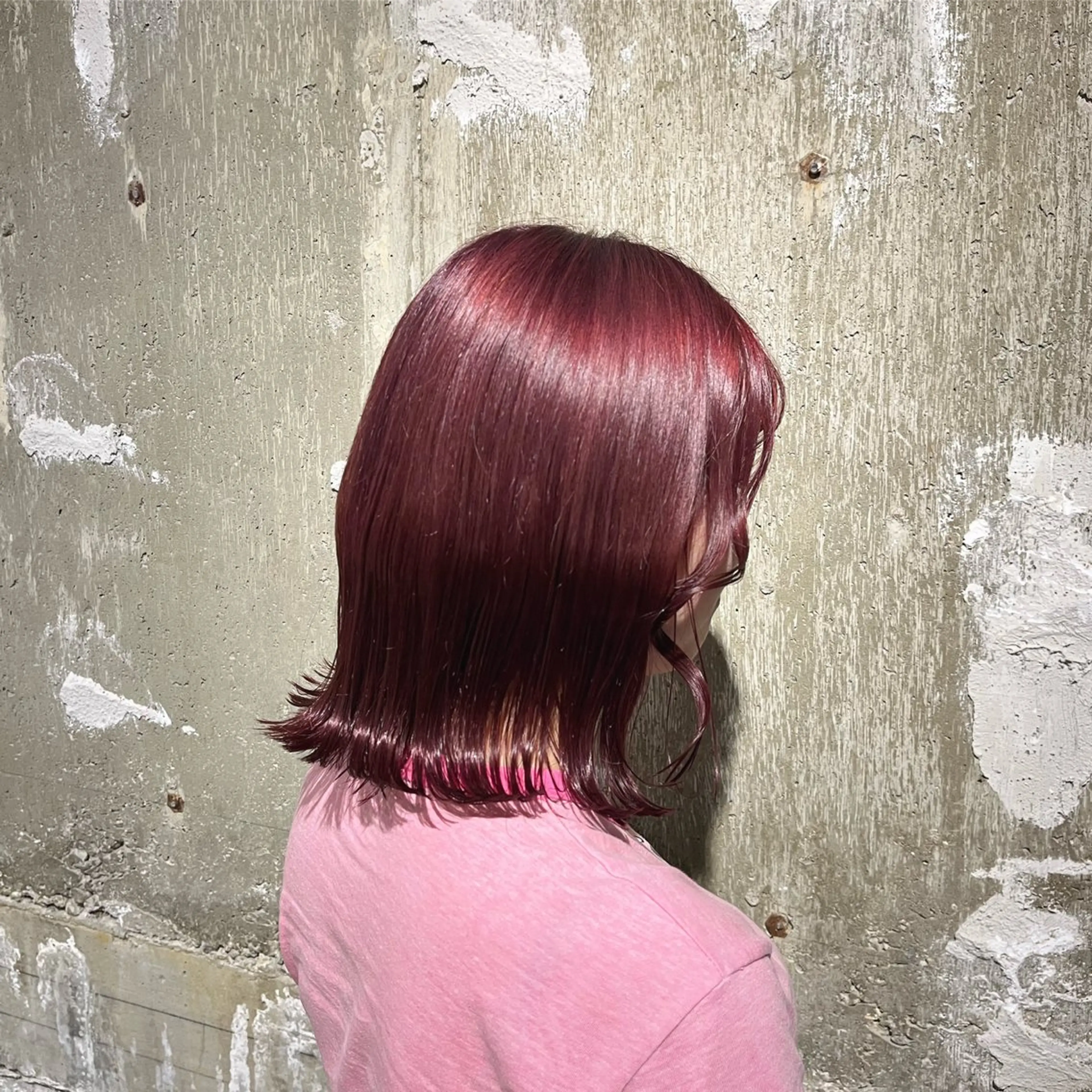 カラー ダブルカラー ピンクカラー koti所属・HIKARI / カットモデル募集中のヘアスタイル