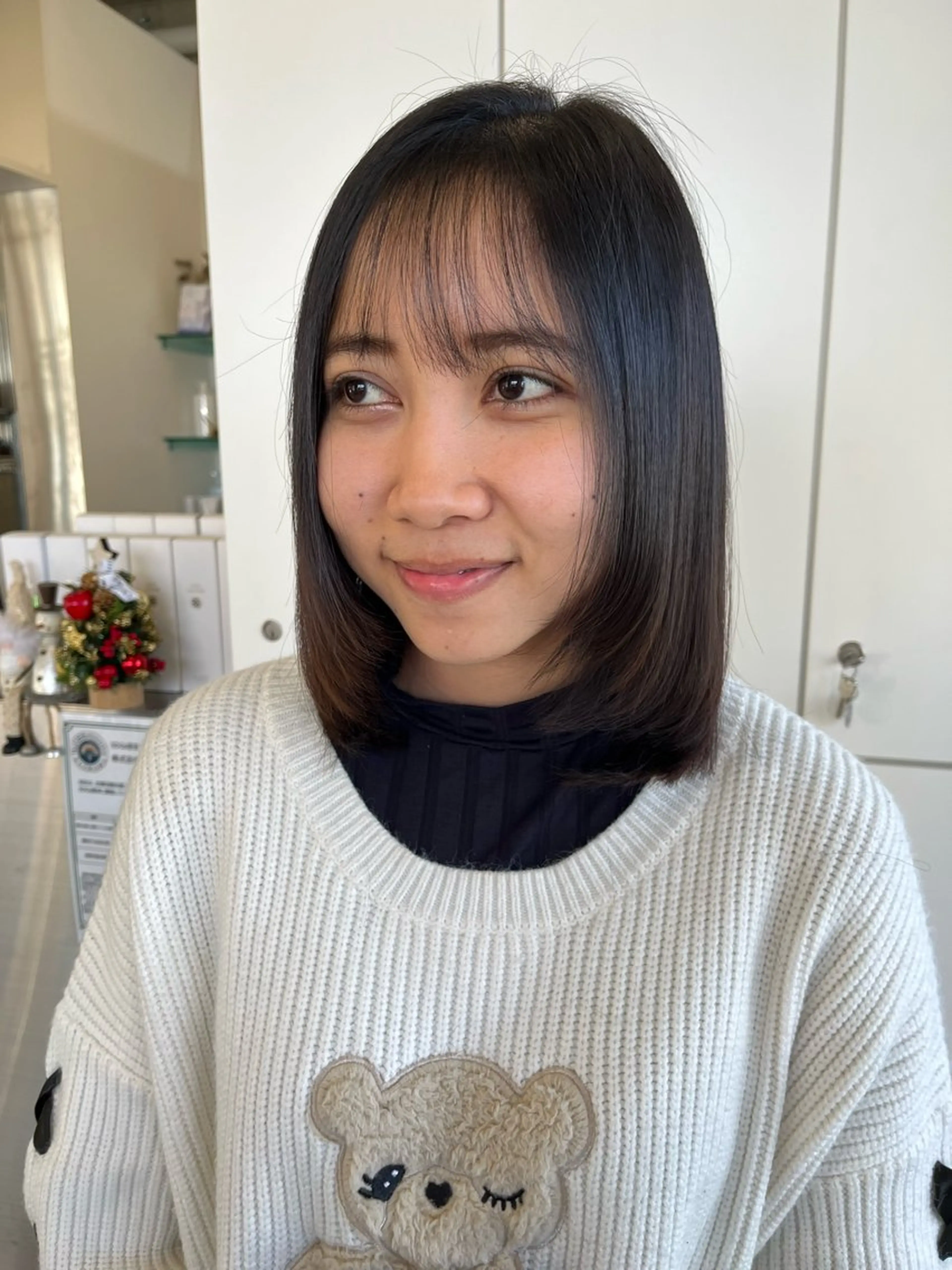 ミディアム 顔まわりレイヤー 顔周りカット レイヤーカット YUIMARL岡山店 YUNOKA🦋🫧のヘアスタイル