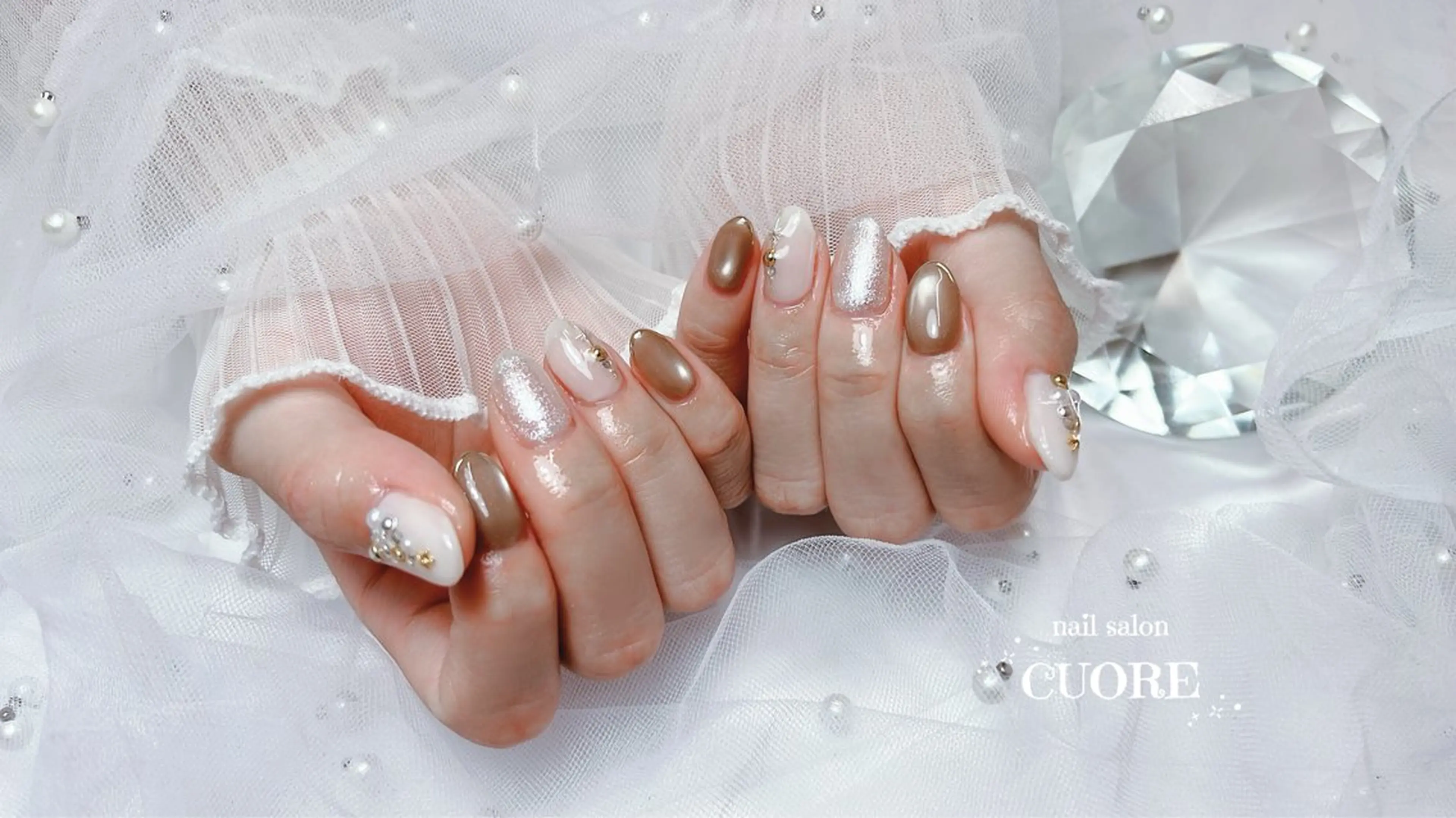 ネイル マグネットネイル 冬ネイル クリスマス CUORE____nail所属・nail salon CUOREのネイルデザイン