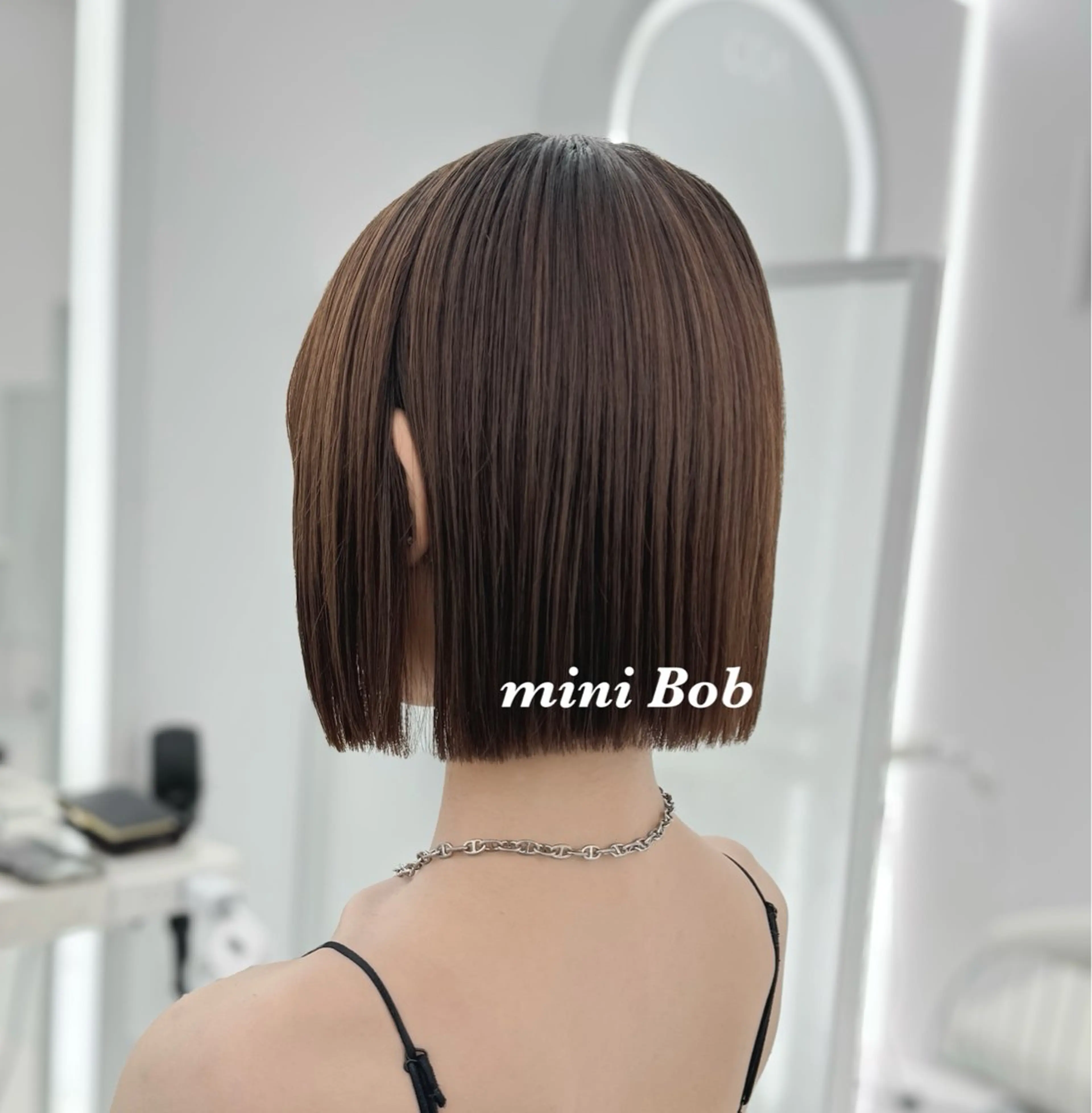 ショート カラー 🫧ボブカットモデル 韓国透明感カラー🫧のヘアスタイル