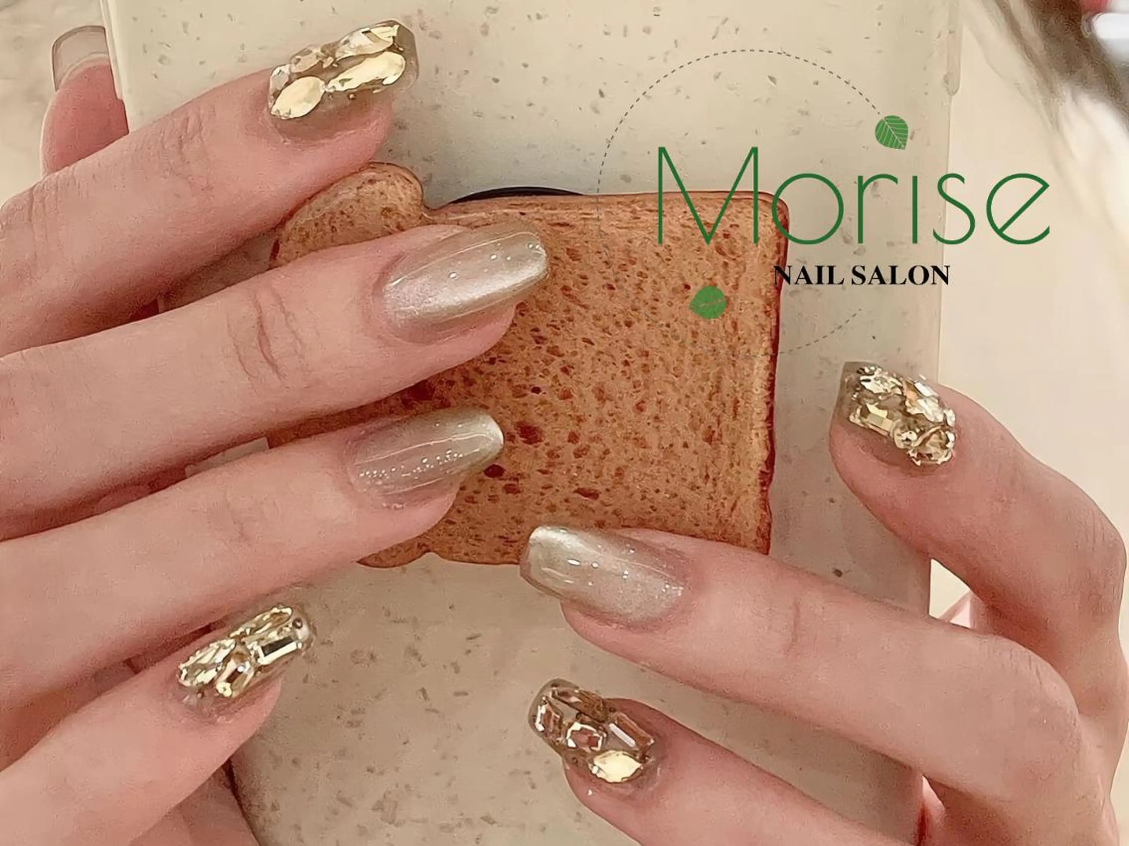 ネイル 長さ出し フレンチネイル ジェルネイル ガラスフレンチ 韓国ネイル MoriseNail Jr研修💜イシダのネイルデザイン