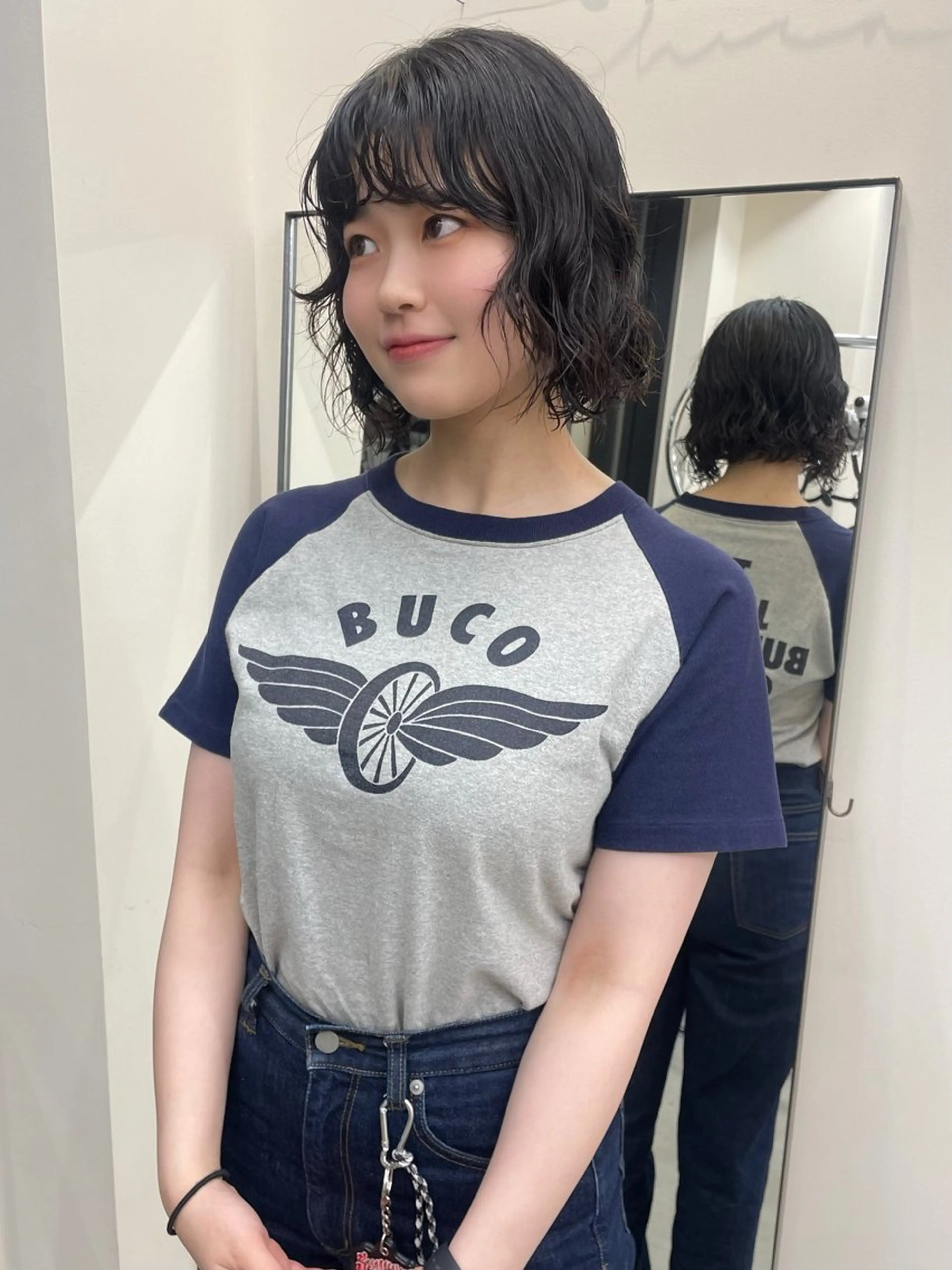 ミディアム ミディアムパーマ カット パーマ ボブカットモデル/パ ーマ/harunaのヘアスタイル