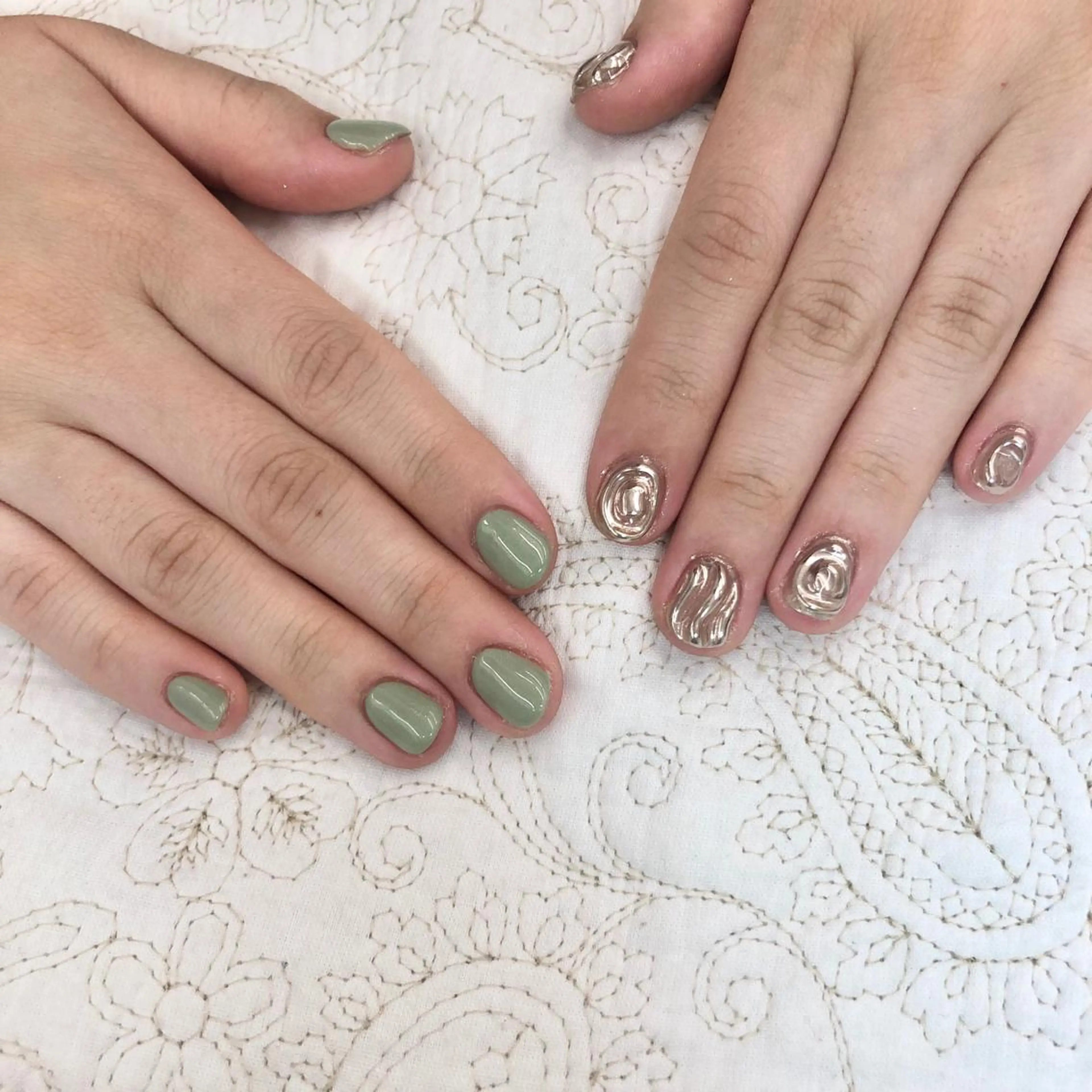 ネイル ミラーネイル 🎀AYAKO 🎀中韓ネイルのネイルデザイン