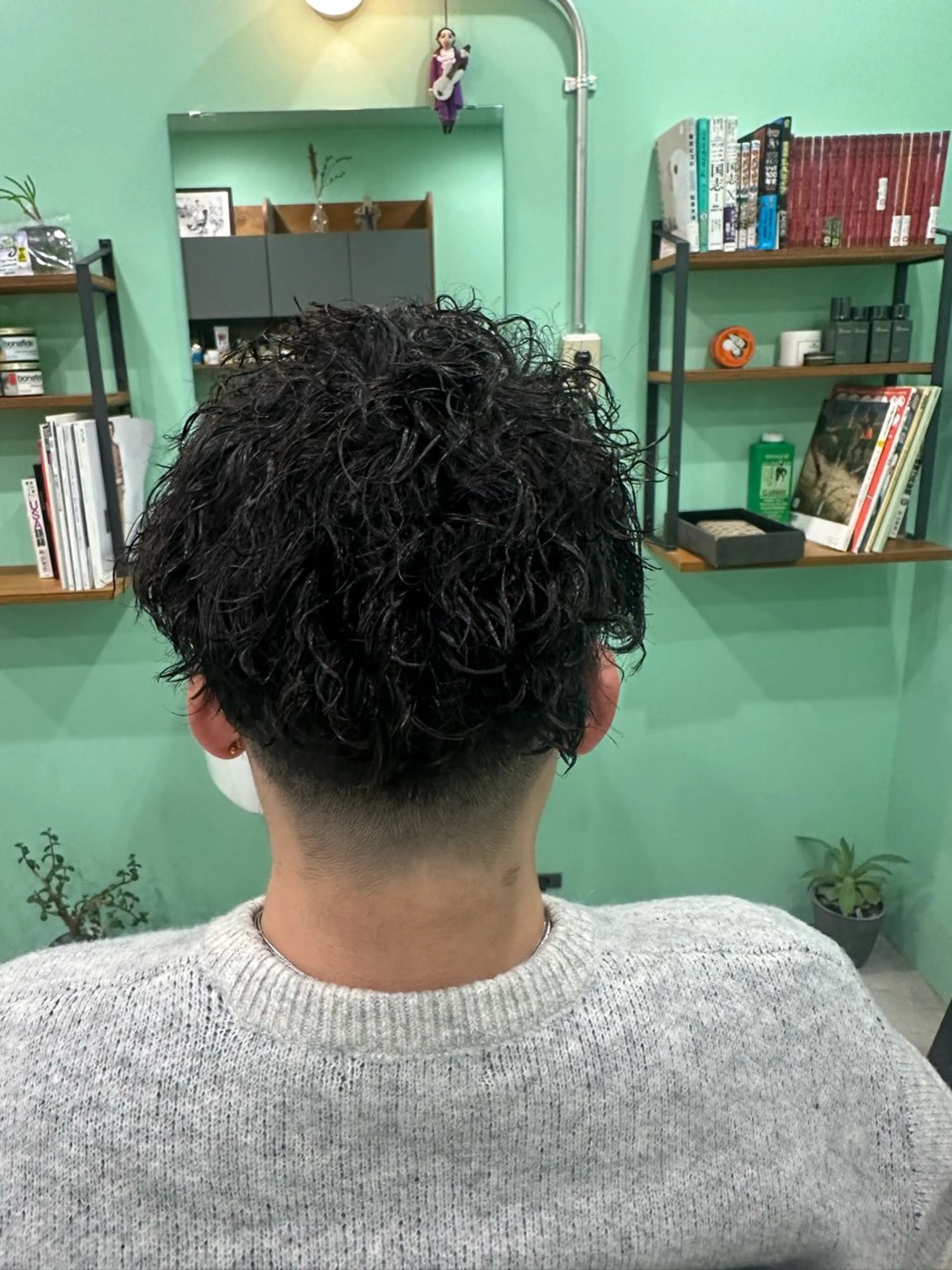 ショート パーマ メンズ 若園 光のヘアスタイル