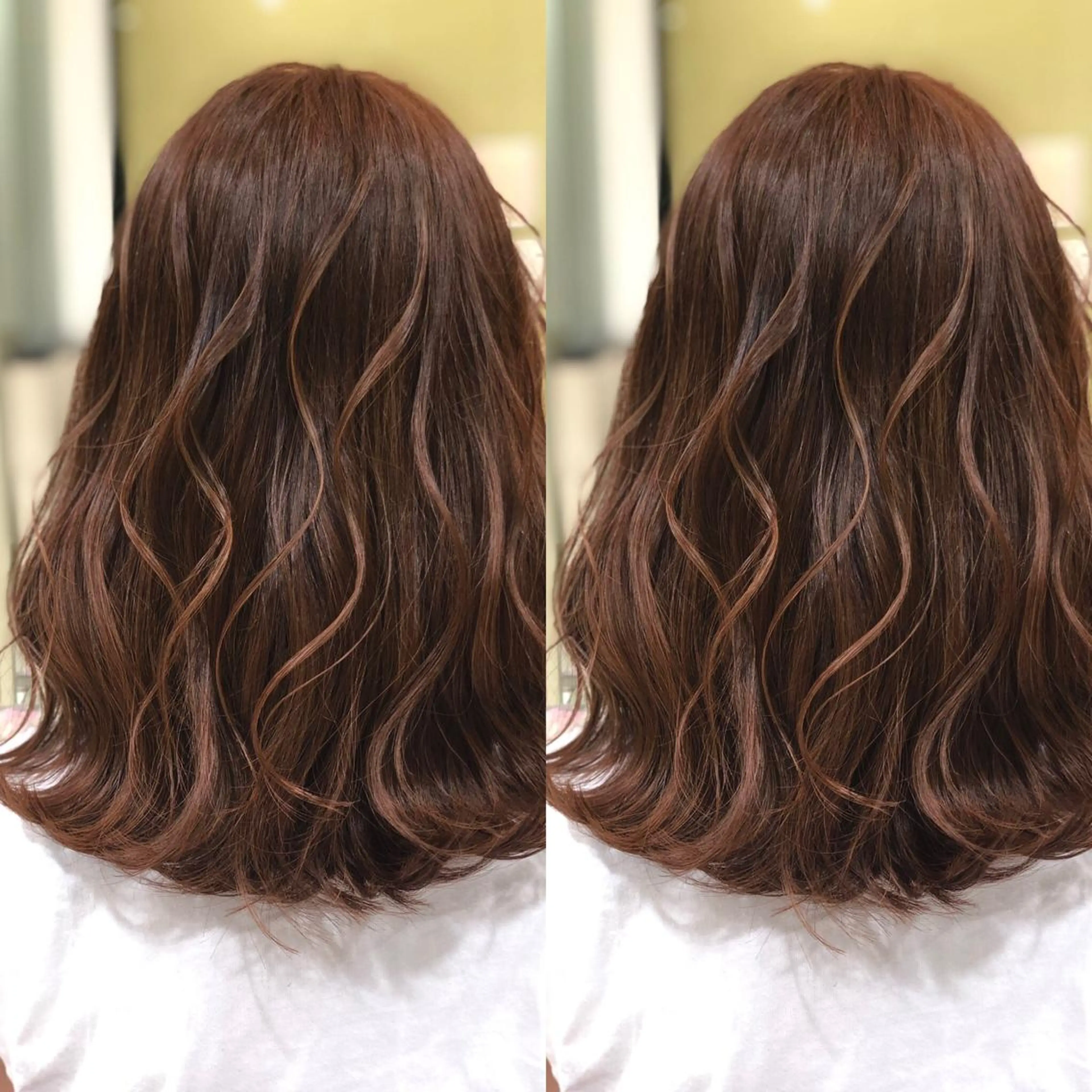 ミディアム ヘアカラー Y Uのヘアスタイル