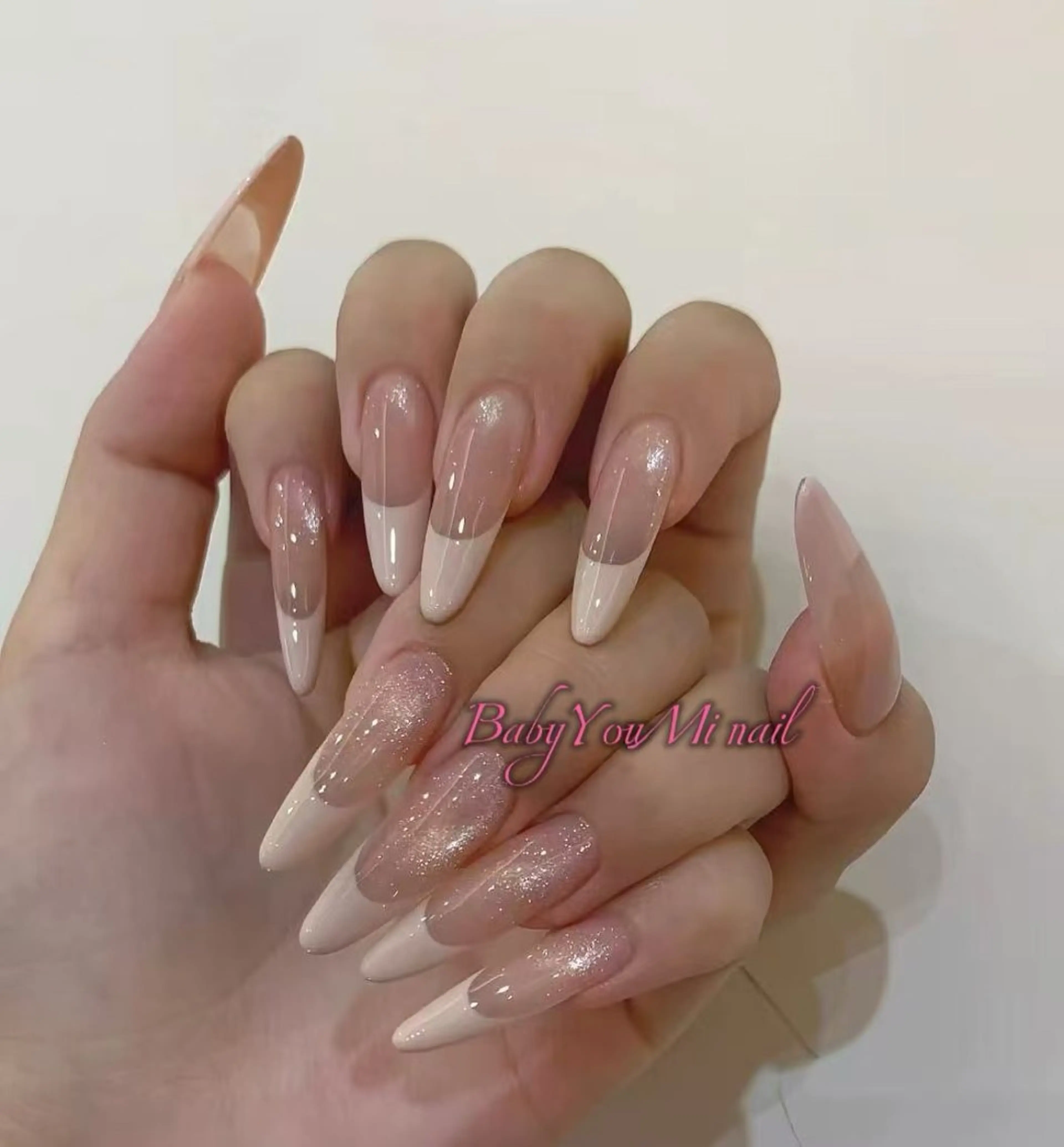 ネイル オーロラネイル 成人式 フットネイル フレンチネイル ジェルネイル ハンドネイル BabyYouMi nailのネイルデザイン