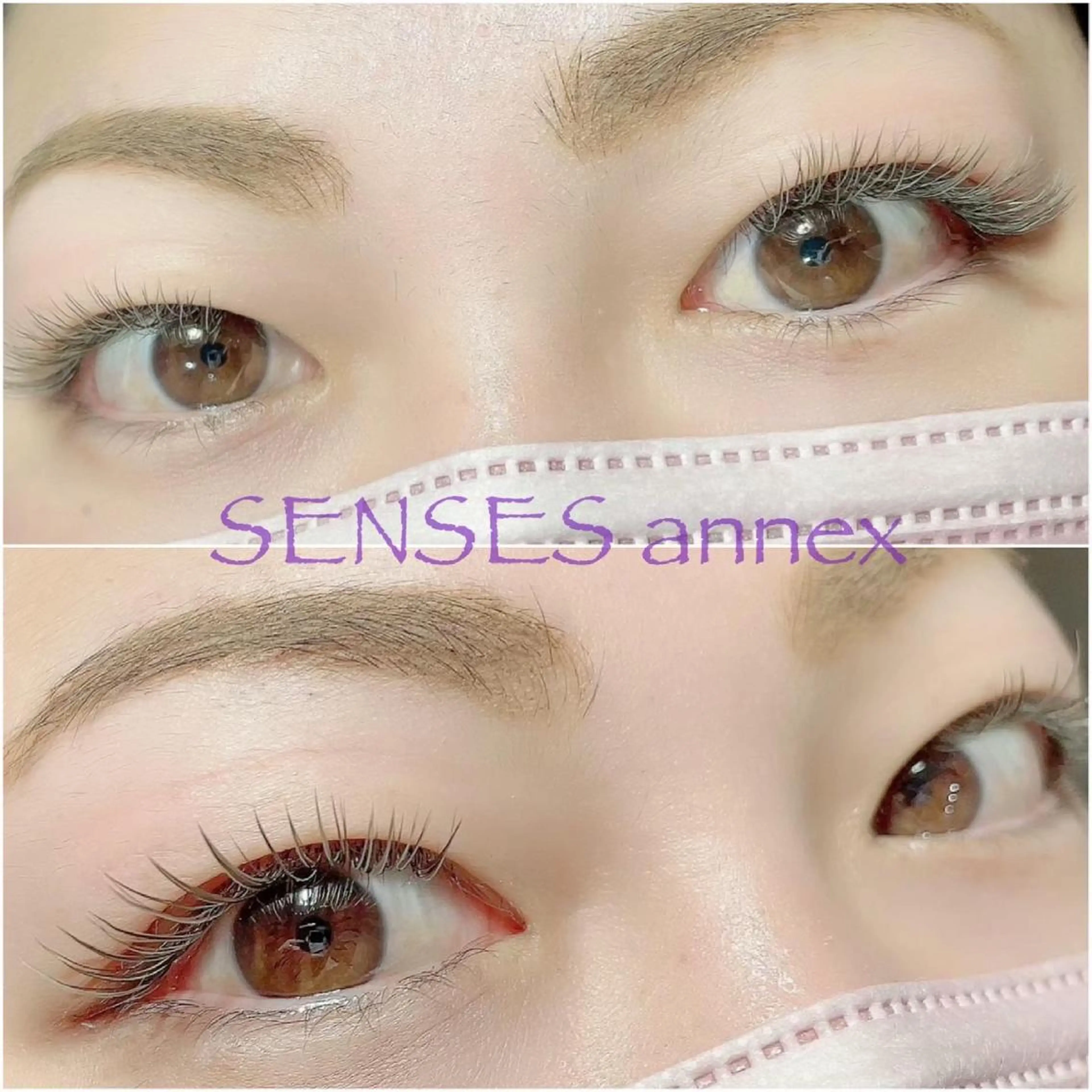 マツエク・マツパ カラーマツエク フラットラッシュ マツエク SENSES_ WAKAのマツエク・マツパデザイン