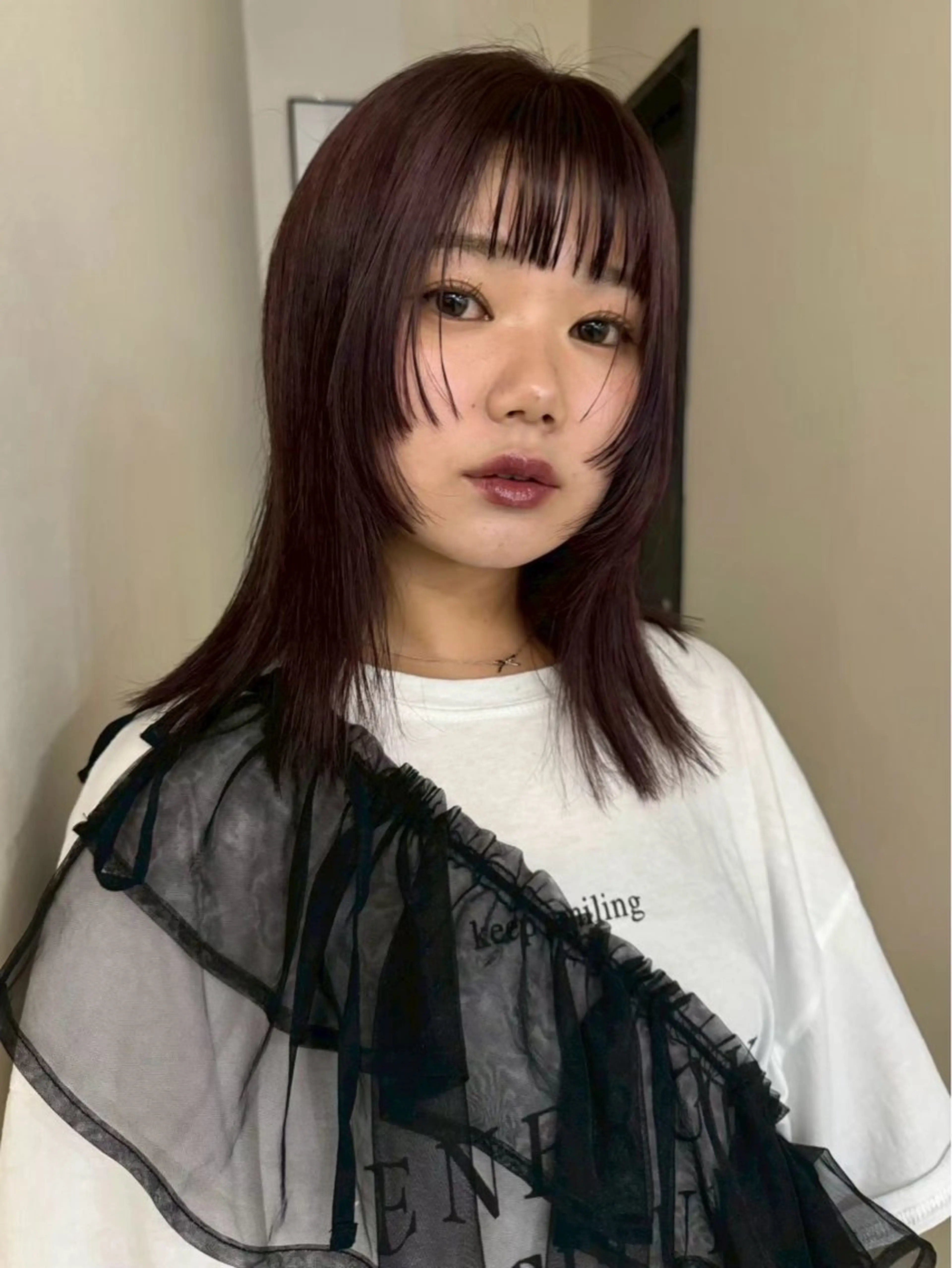 ミディアム カラー カット ヘアカラー NARVIS mikuのヘアスタイル