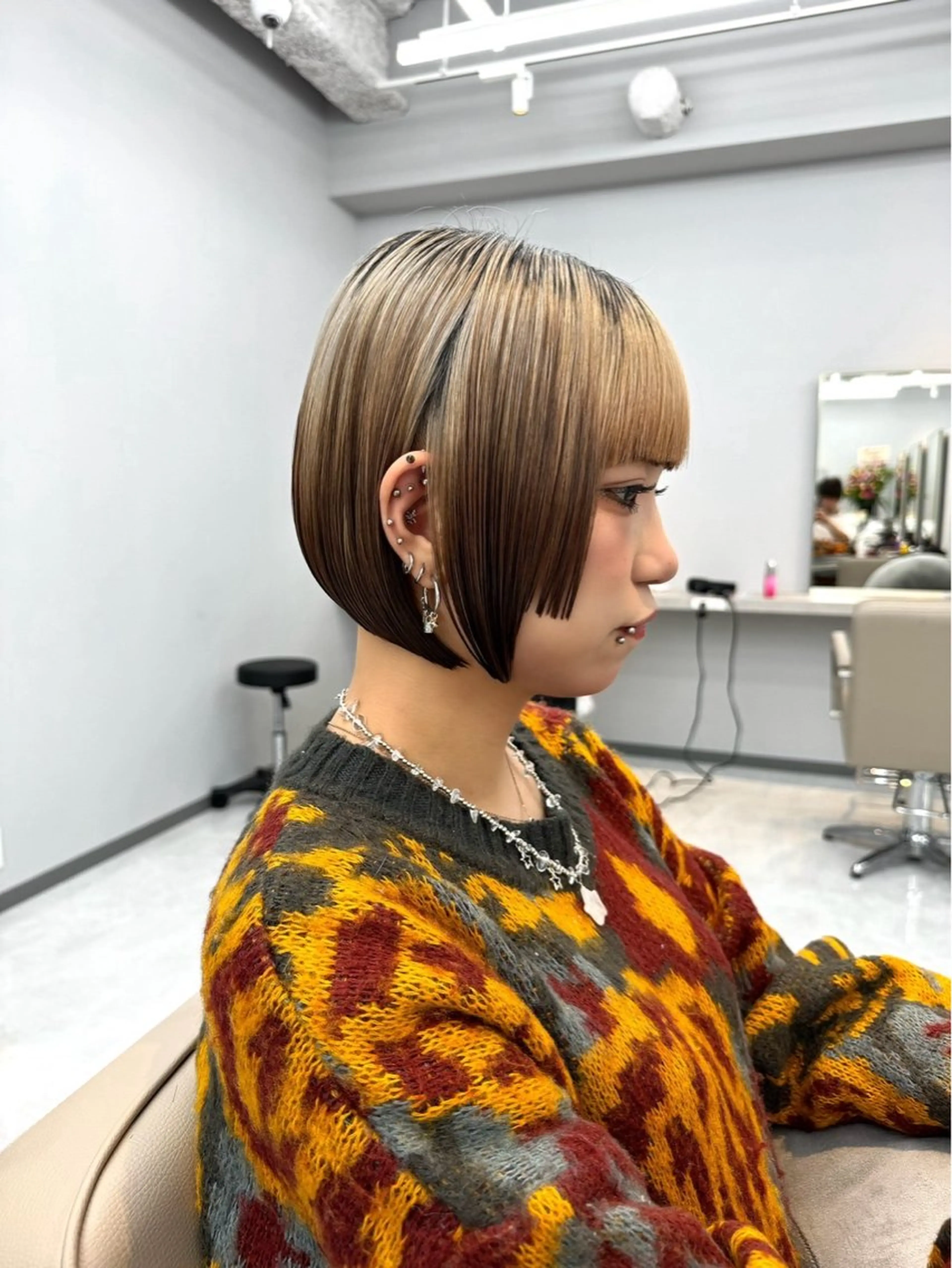 ショート カラー 山﨑 燦人のヘアスタイル