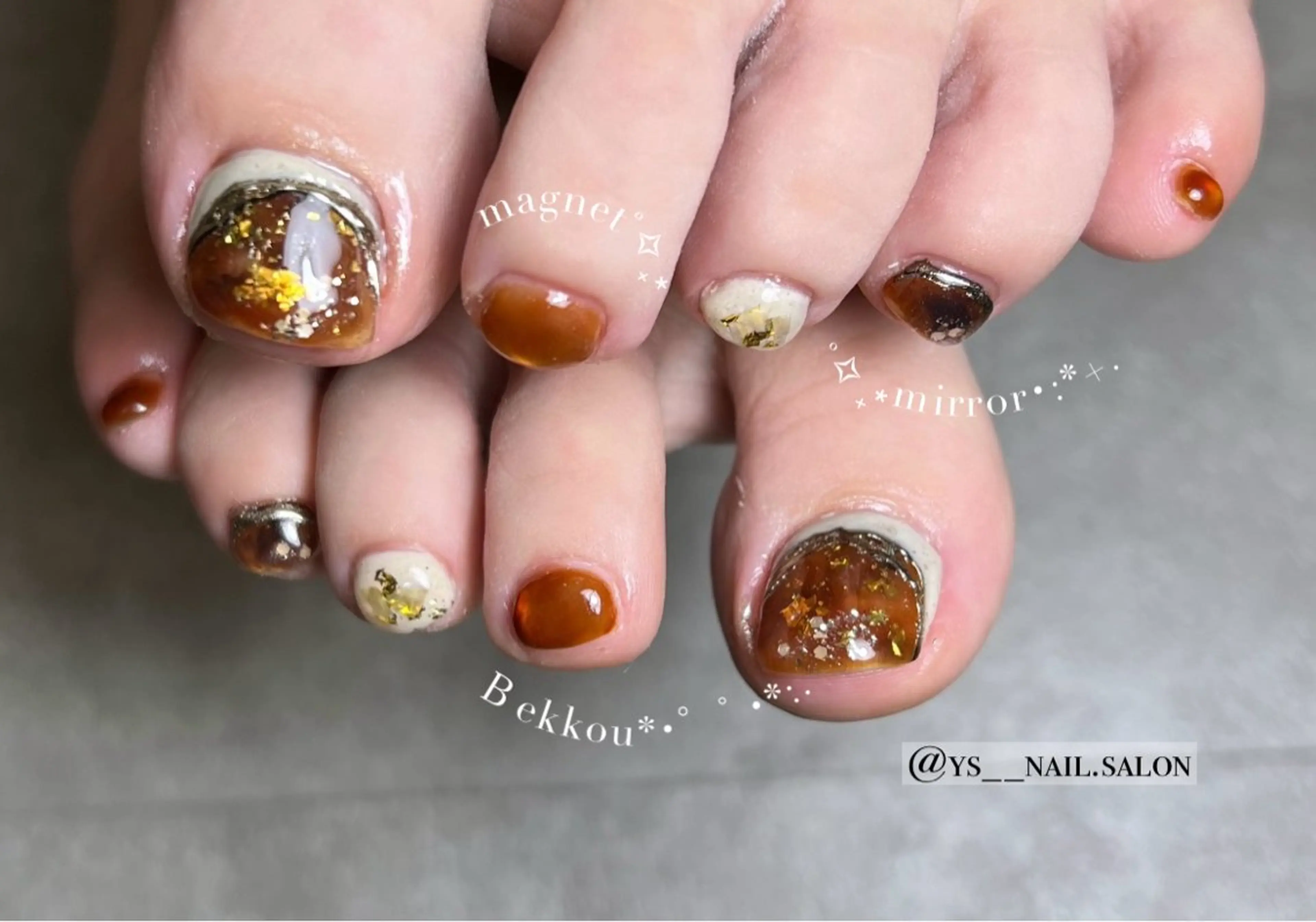 ネイル フットネイル Y's nail ˚✧₊YUIのネイルデザイン