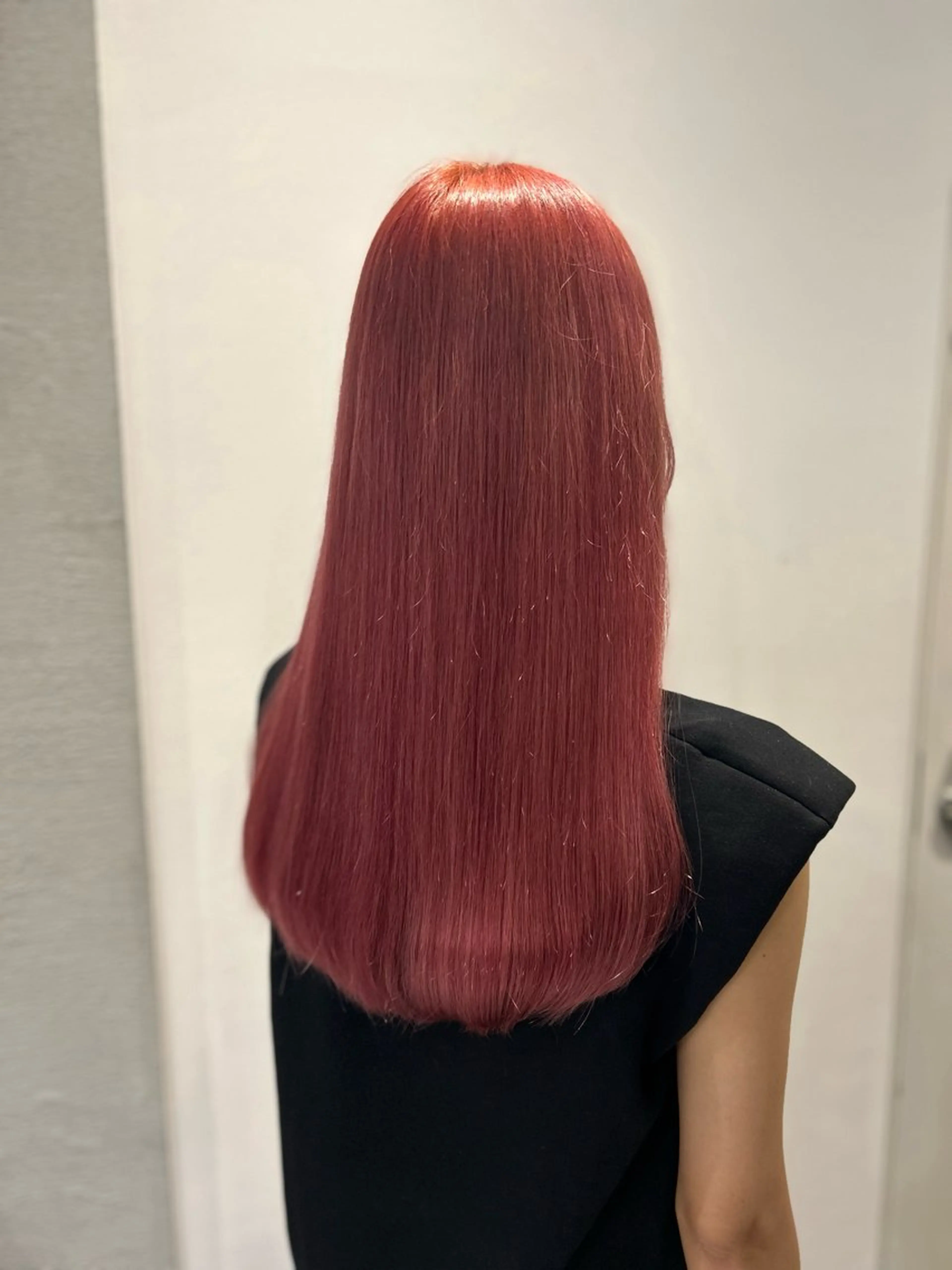 ミディアム カラー レッドカラー 🌈ウルトワ水素 髪質改善naru🌈のヘアスタイル