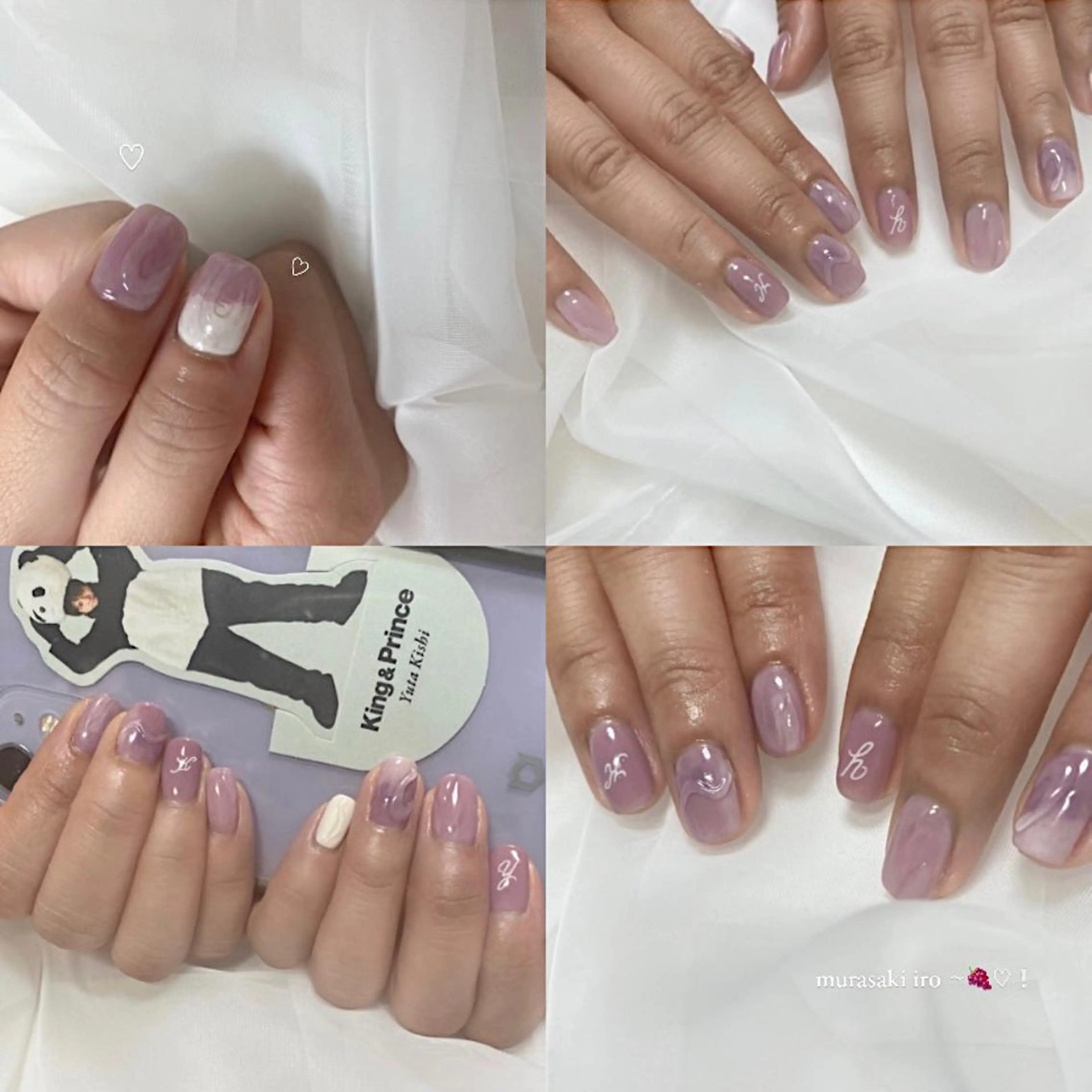 ネイル ニュアンスネイル パープル h.ours _のネイルデザイン