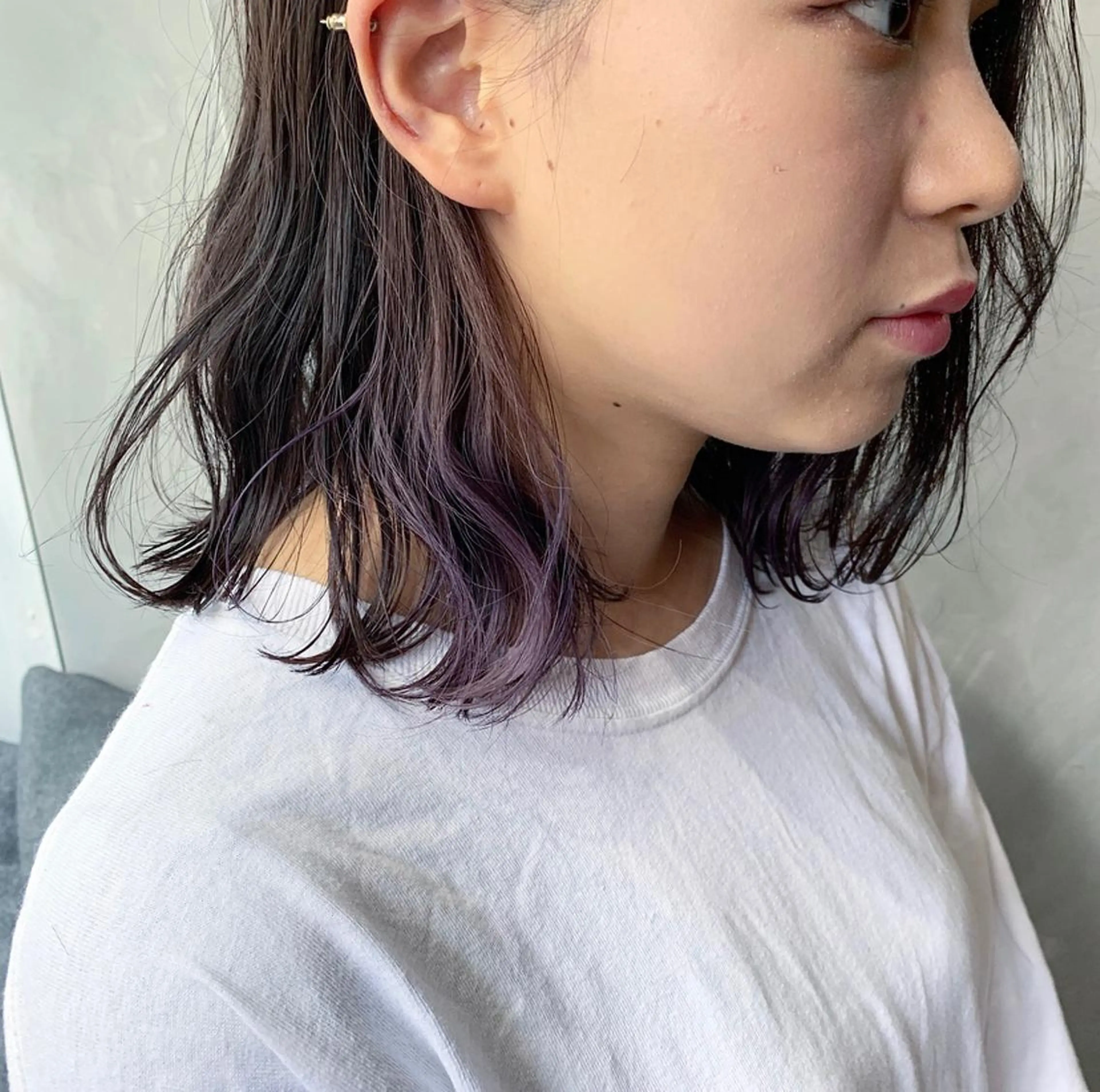 ショート カラー インナーカラー バイオレットカラー 🕊️ HONOKAのヘアスタイル