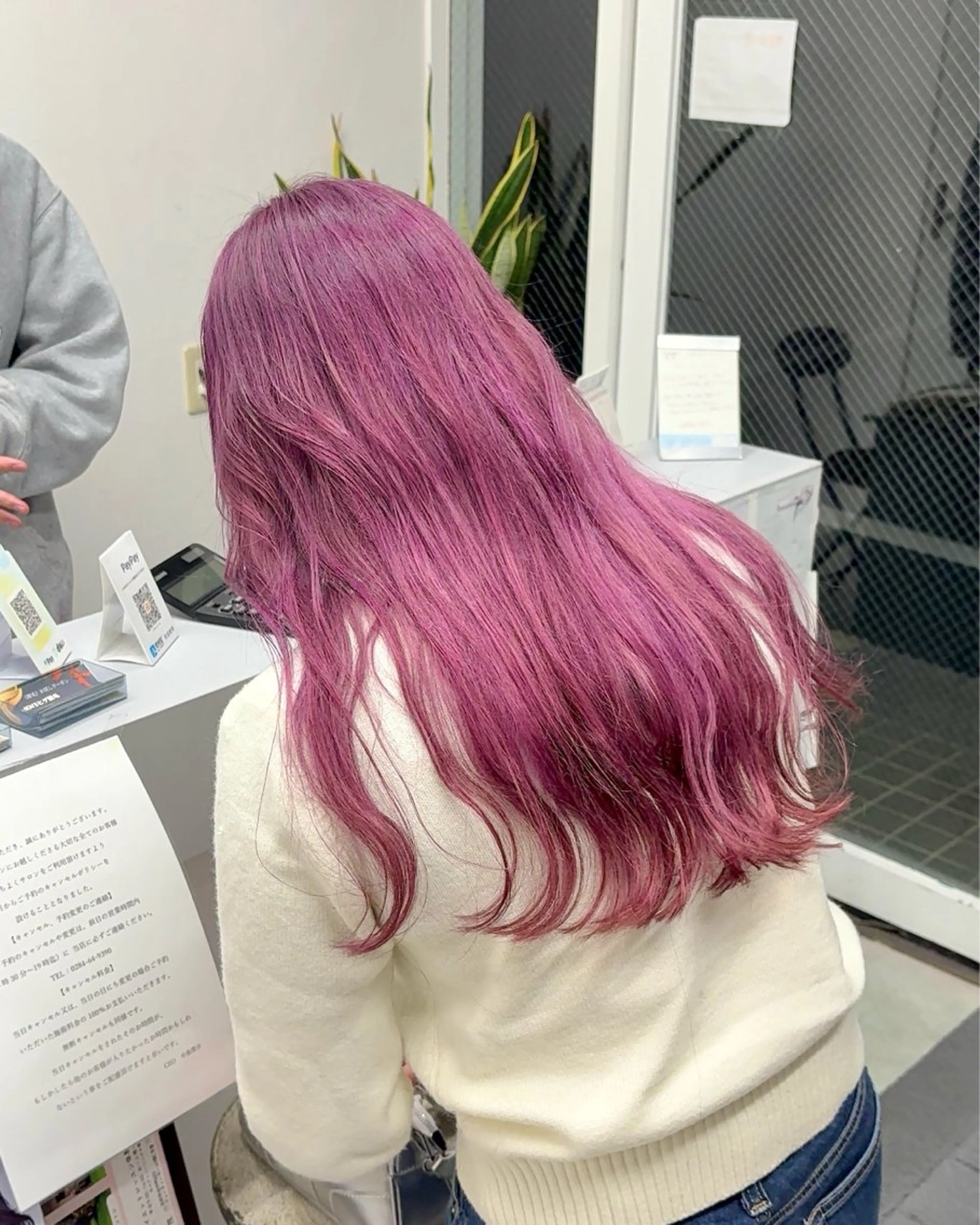 ロング カラー ブリーチ ピンクカラー ヘアカラー 大竹里旺/belle /インナーカラーのヘアスタイル