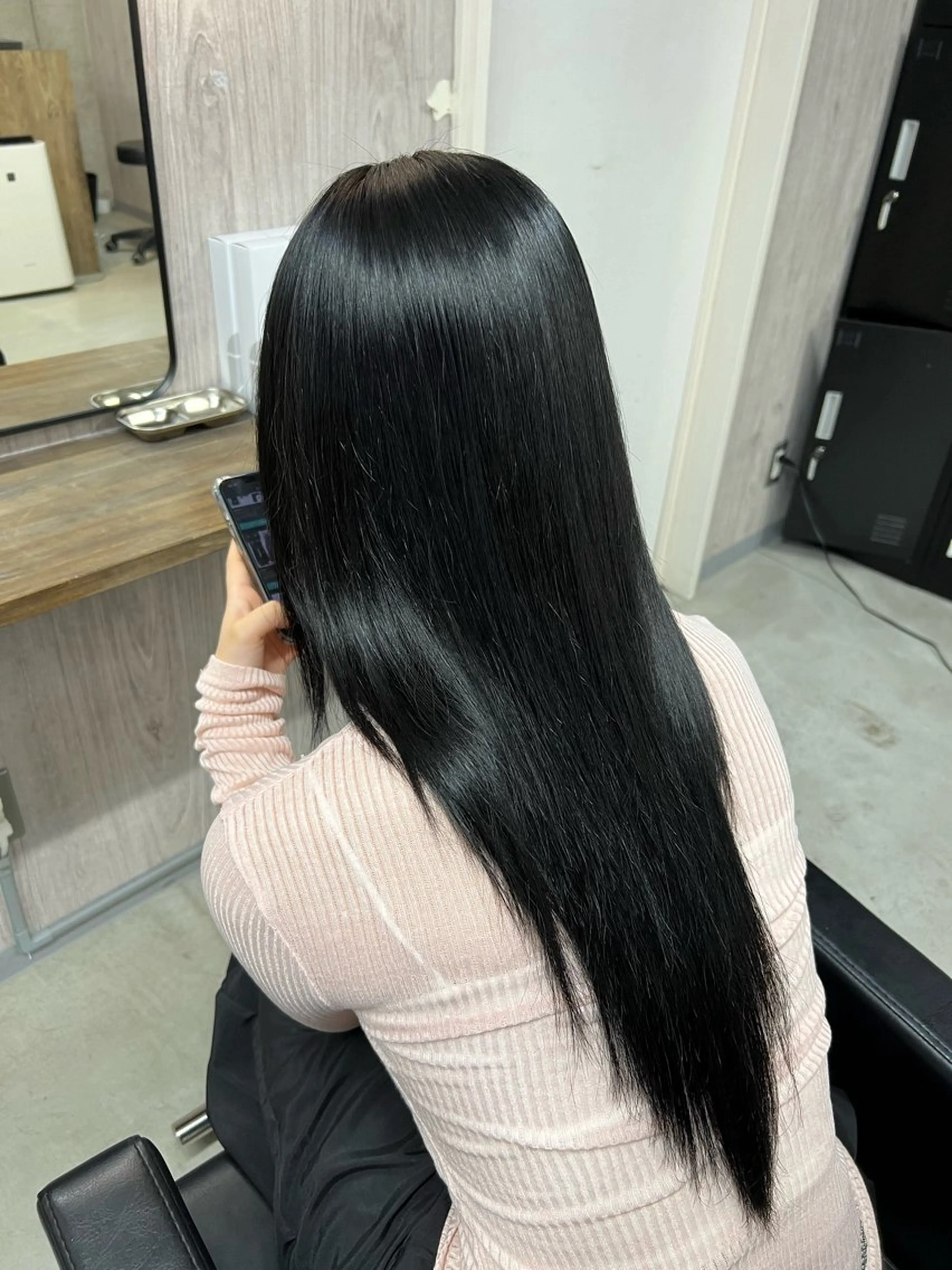 ロング 縮毛矯正 lafit kaede/韓国ヘアのヘアスタイル