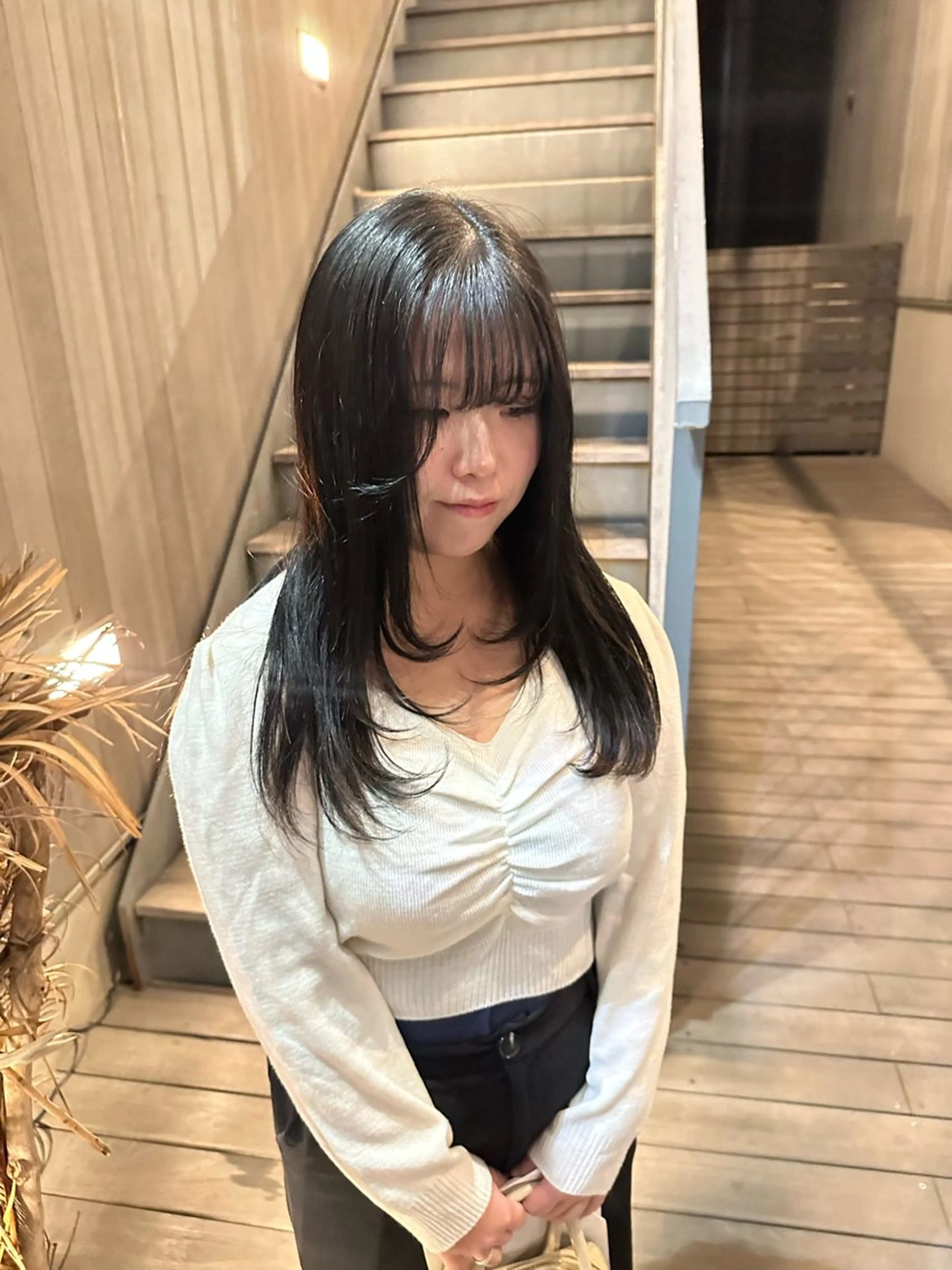 ロング 似合わせレイヤー 海外風レイヤーmioのヘアスタイル