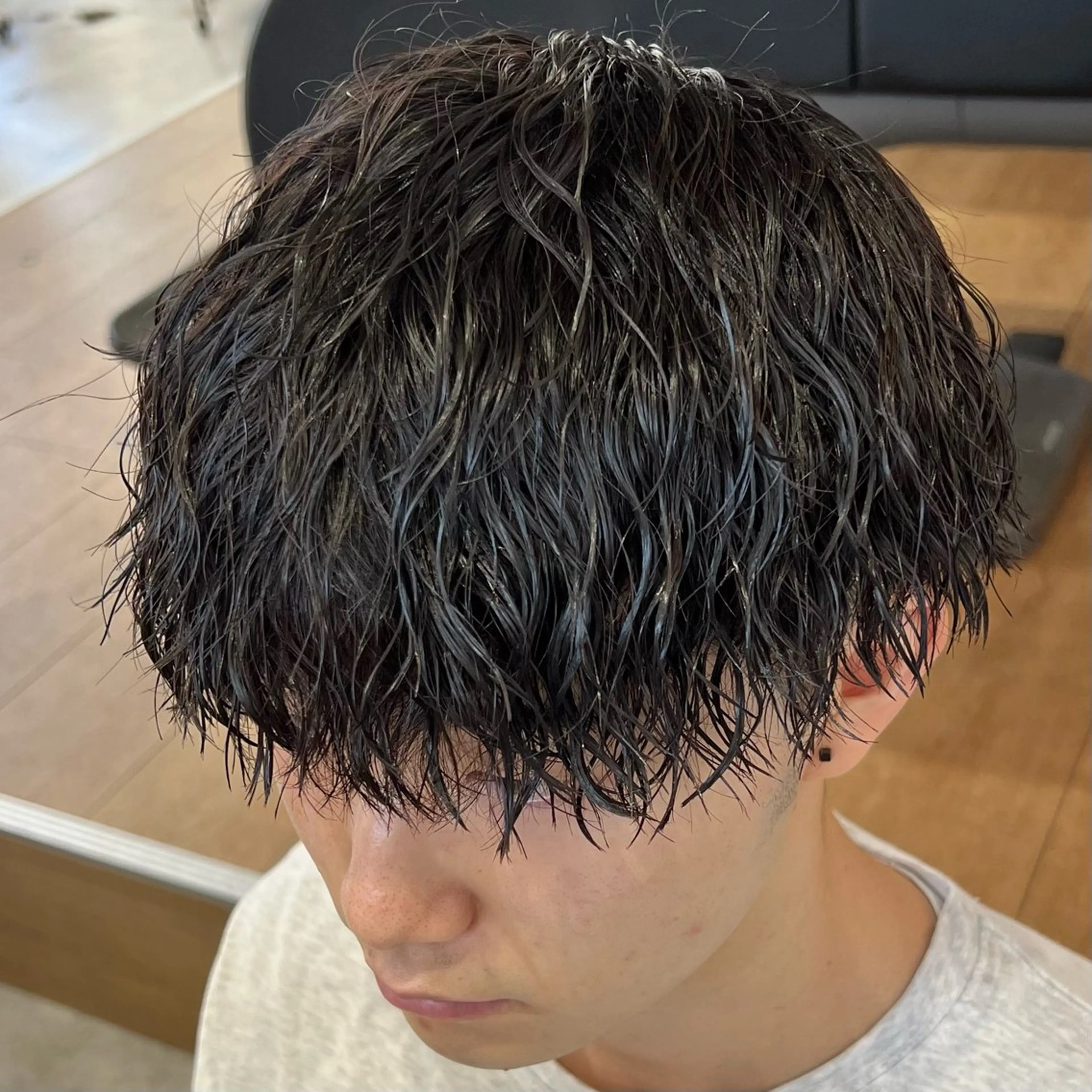 ショート パーマ メンズ カット パーマ メンズパーマ/波巻き 新潟/万代/夏芽🎀のヘアスタイル