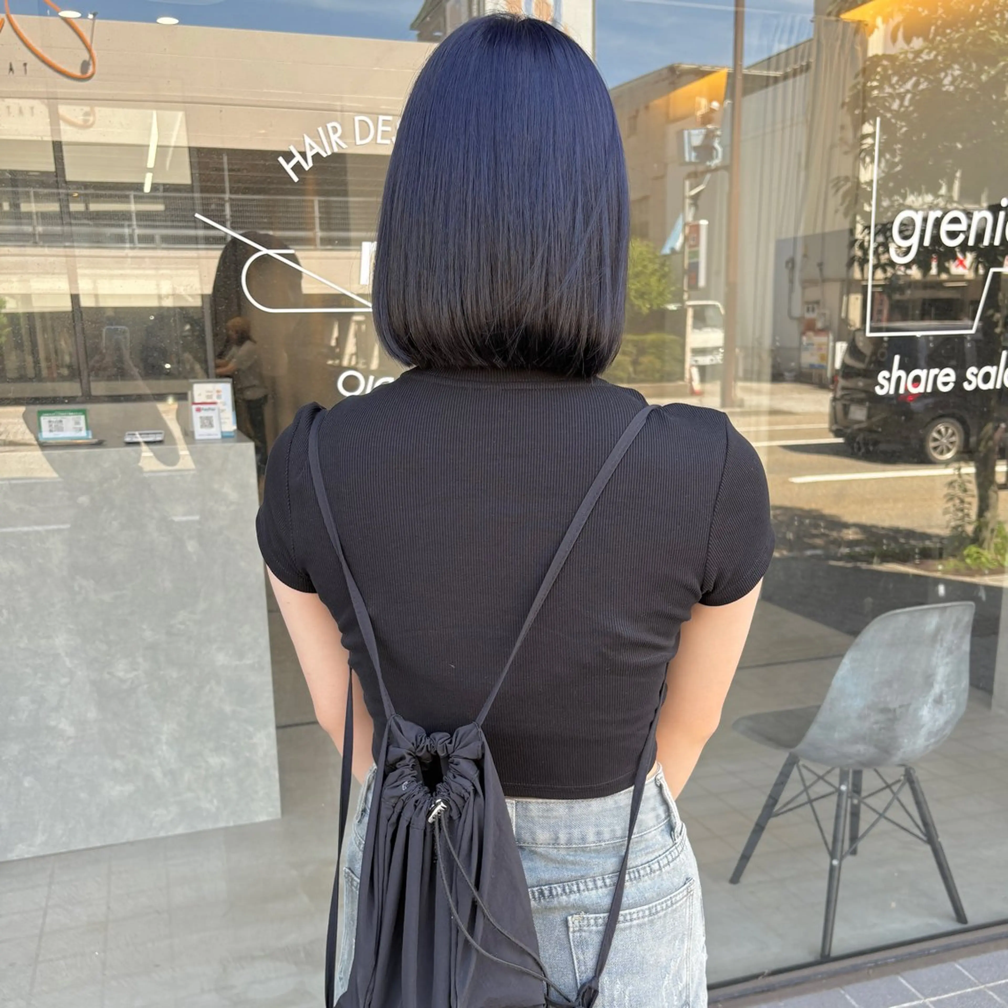 ミディアム カラー デザインカラー はちすか るかのヘアスタイル