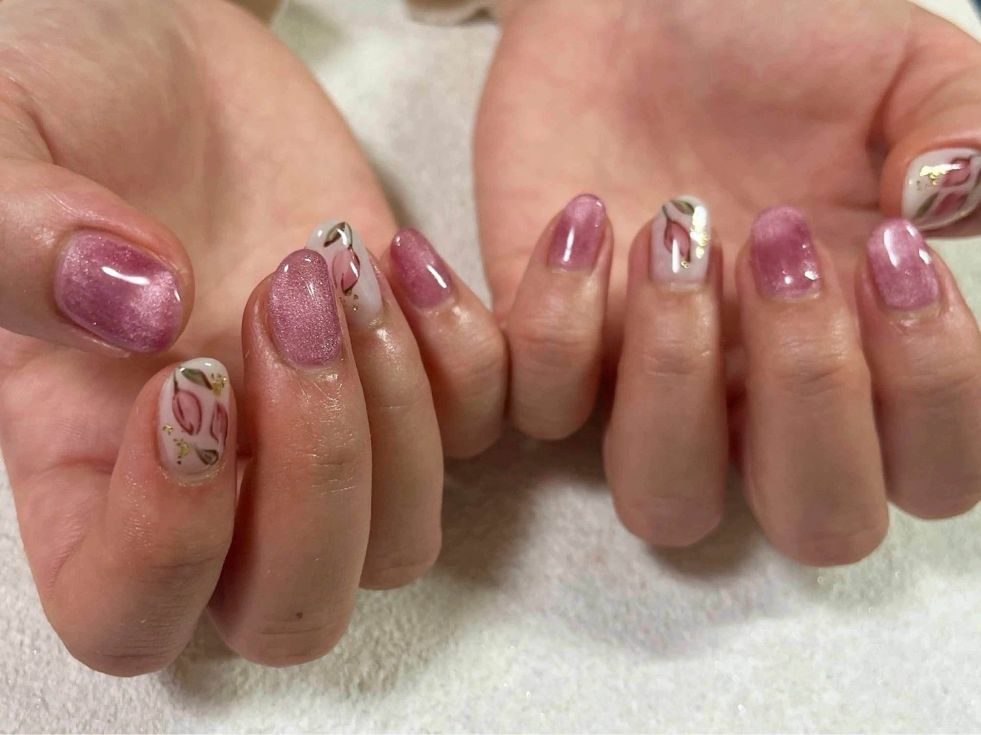 ネイル ジェルネイル メンズネイル パラジェル 春ネイル ワンホンネイル kiki nail たまプラーザのネイルデザイン