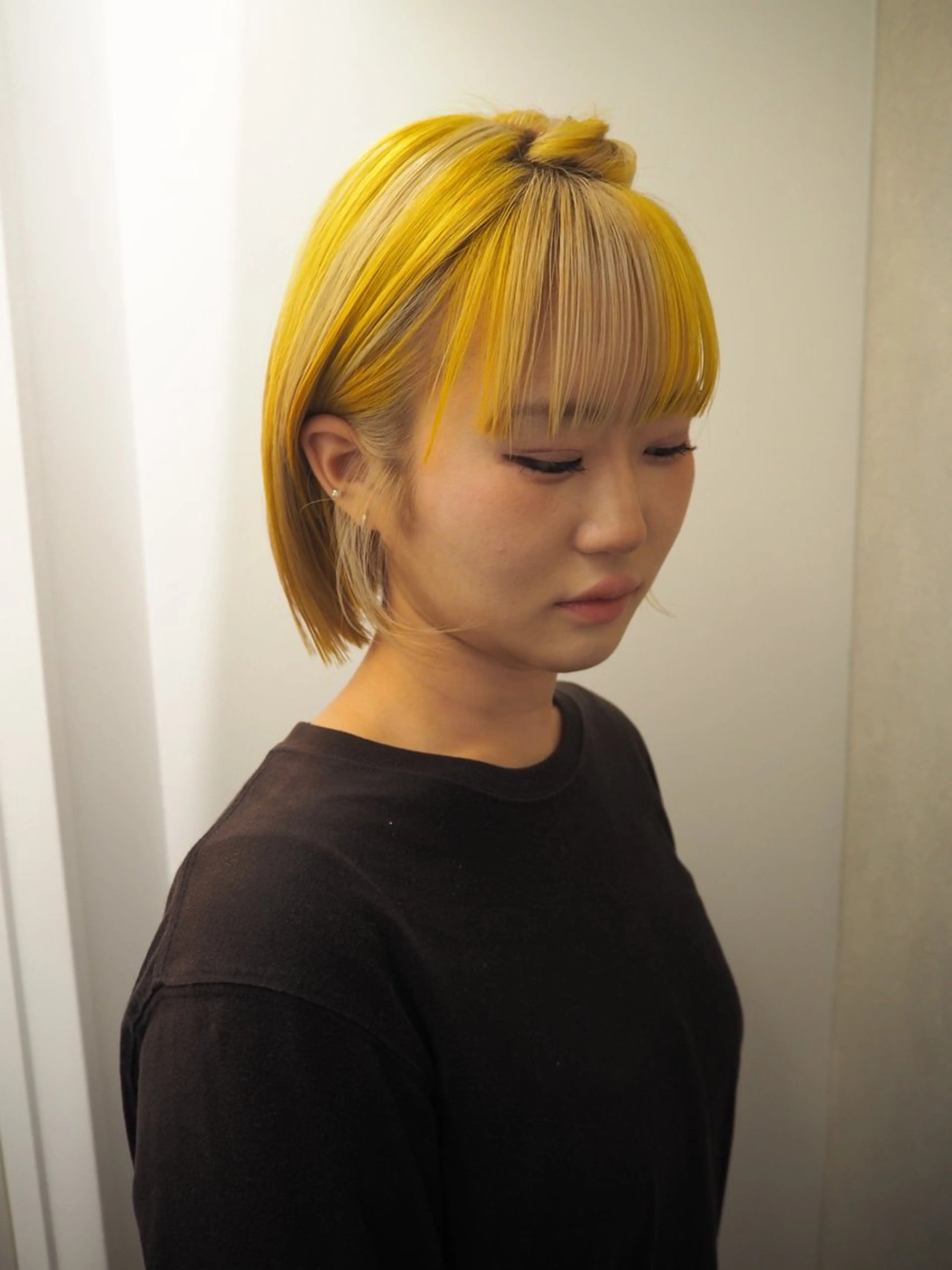 カラー ヘアカラー 🎀ボブ＋ハイトーン シュカ👶🏻のヘアスタイル