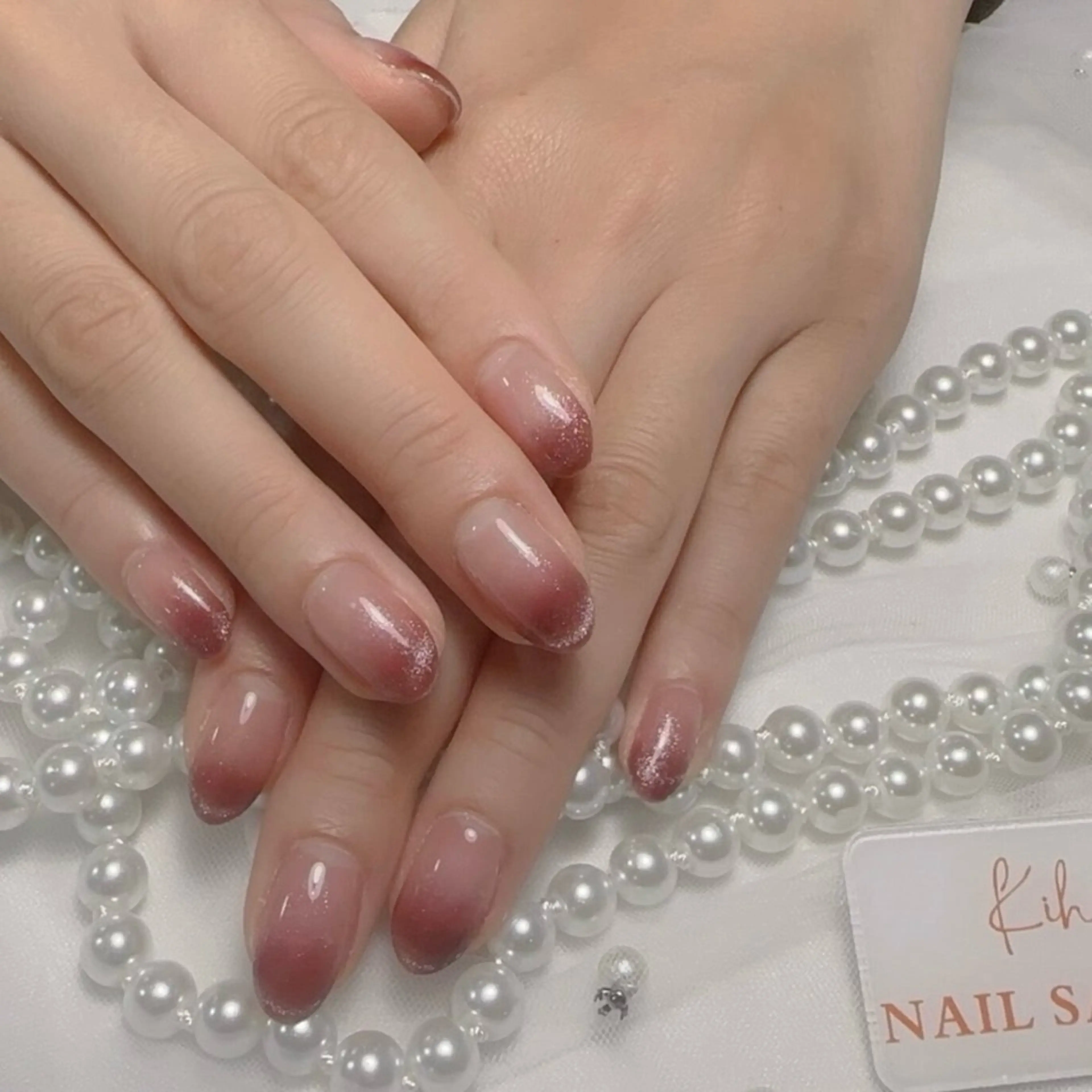 ネイル アートネイル フレンチネイル ジェルネイル グラデーション 韓国ネイル ハンドネイル ハンドケア さくら💮💮 【オフ無料】のネイルデザイン