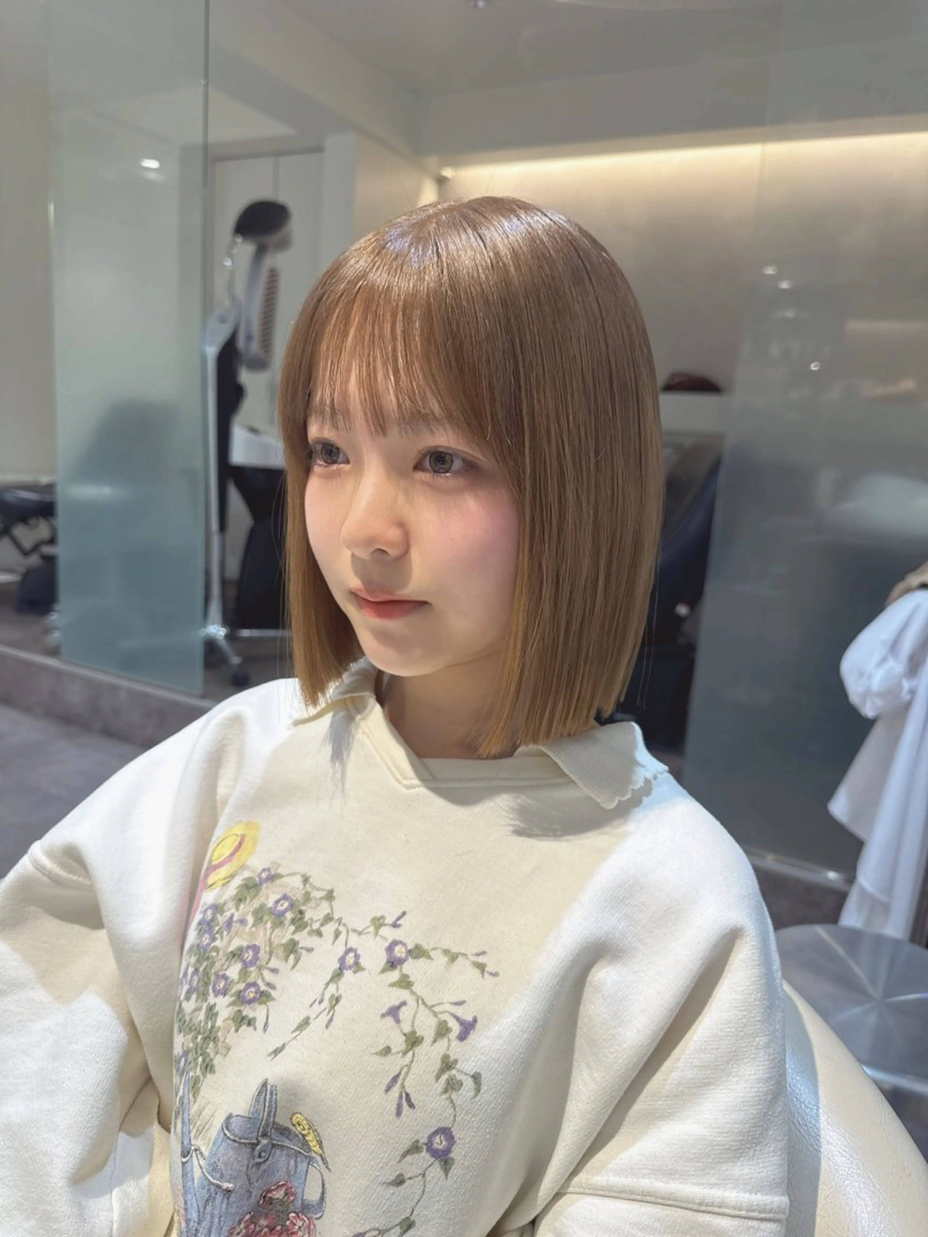 ショート カラー ショートボブ ベージュカラー 透明感カラー ミルクティーベージュ ボブ カット ヘアカラー 💎透明感カラー特化 💎TAISEIのヘアスタイル