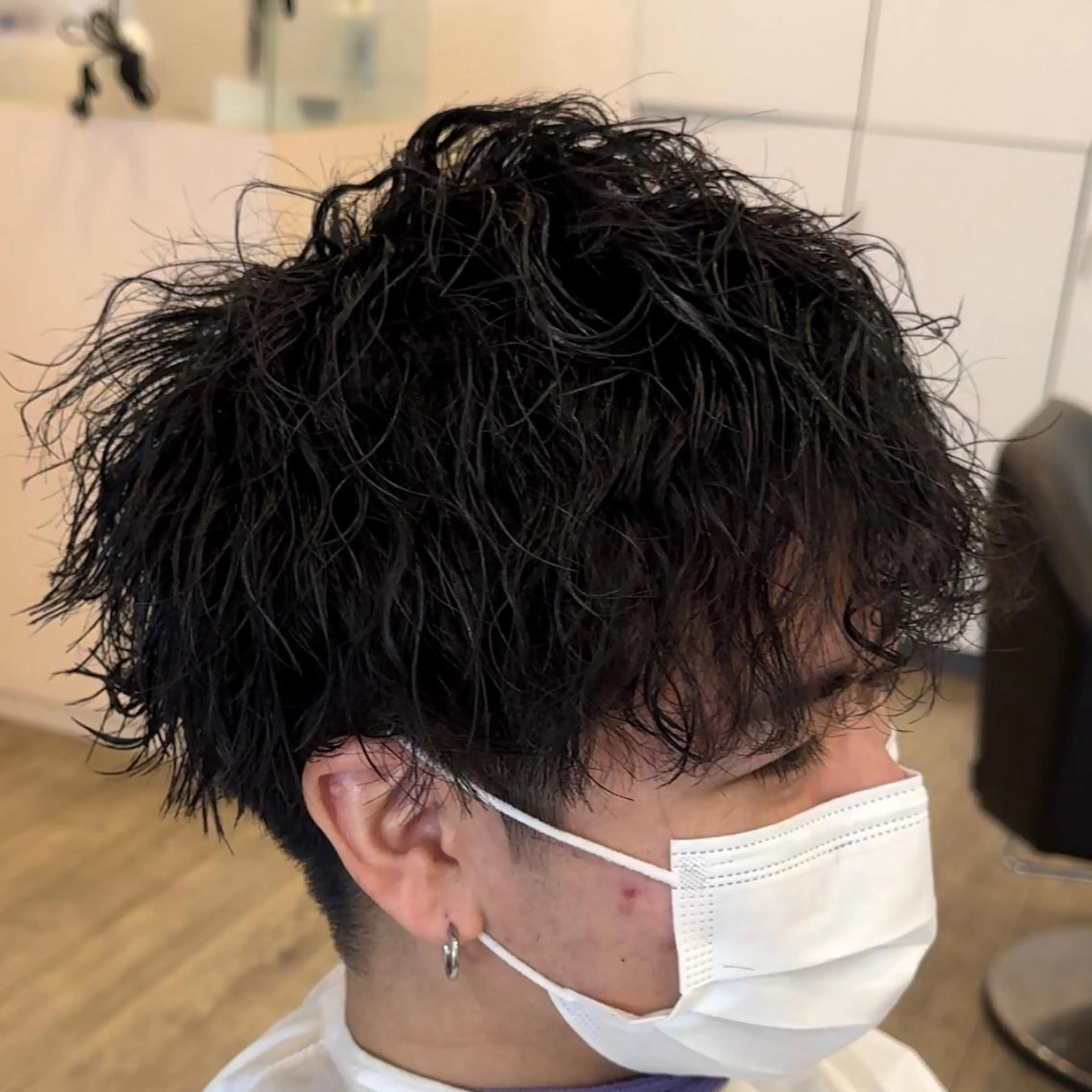 ショート パーマ ツイストスパイラルパーマ スパイラルパーマ 北村 勇樹のヘアスタイル