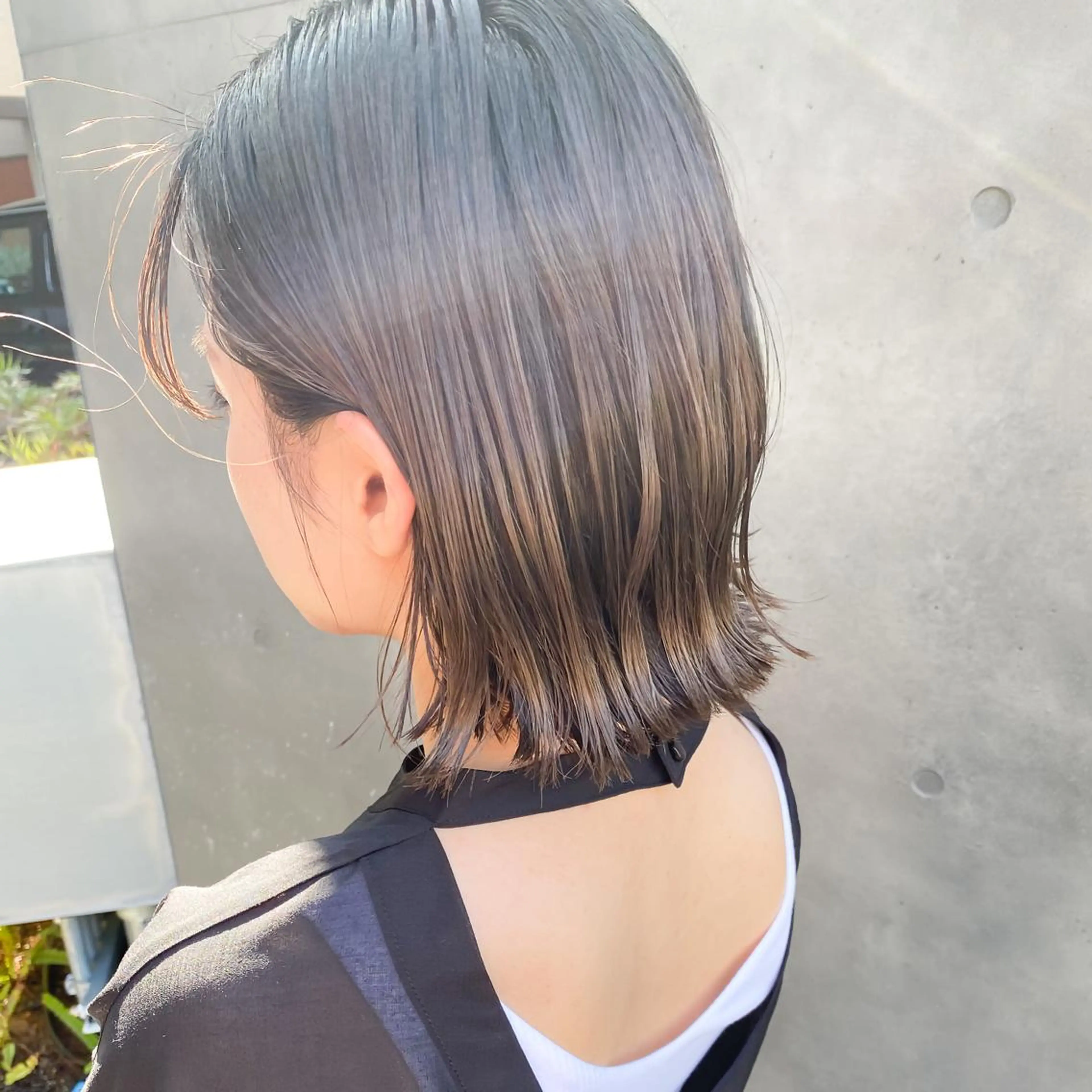 ショート カラー グレージュ ボブ カット ハッシュカット/艶感 カラー/ユウキ✨のヘアスタイル